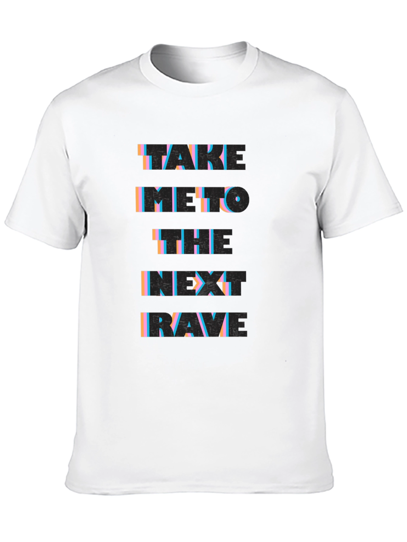 Take Me To The Next Rave Black Graphic T-Shirt