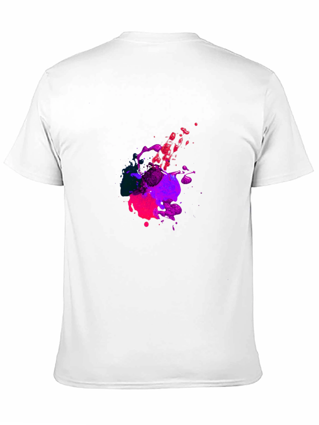 Abstract Splatter Graphic Tee - Bold Black T-Shirt