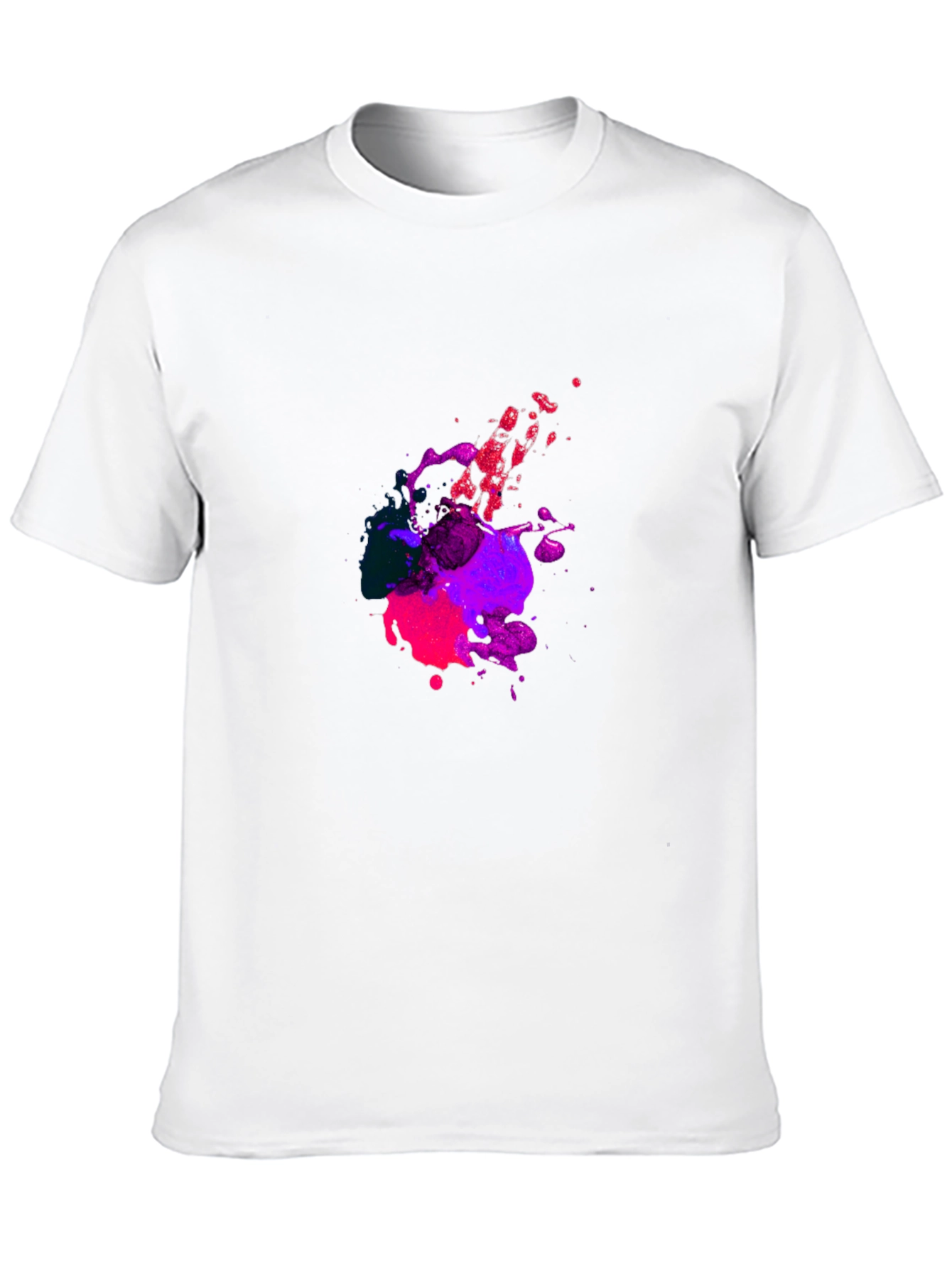 Abstract Splatter Graphic Tee - Bold Black T-Shirt