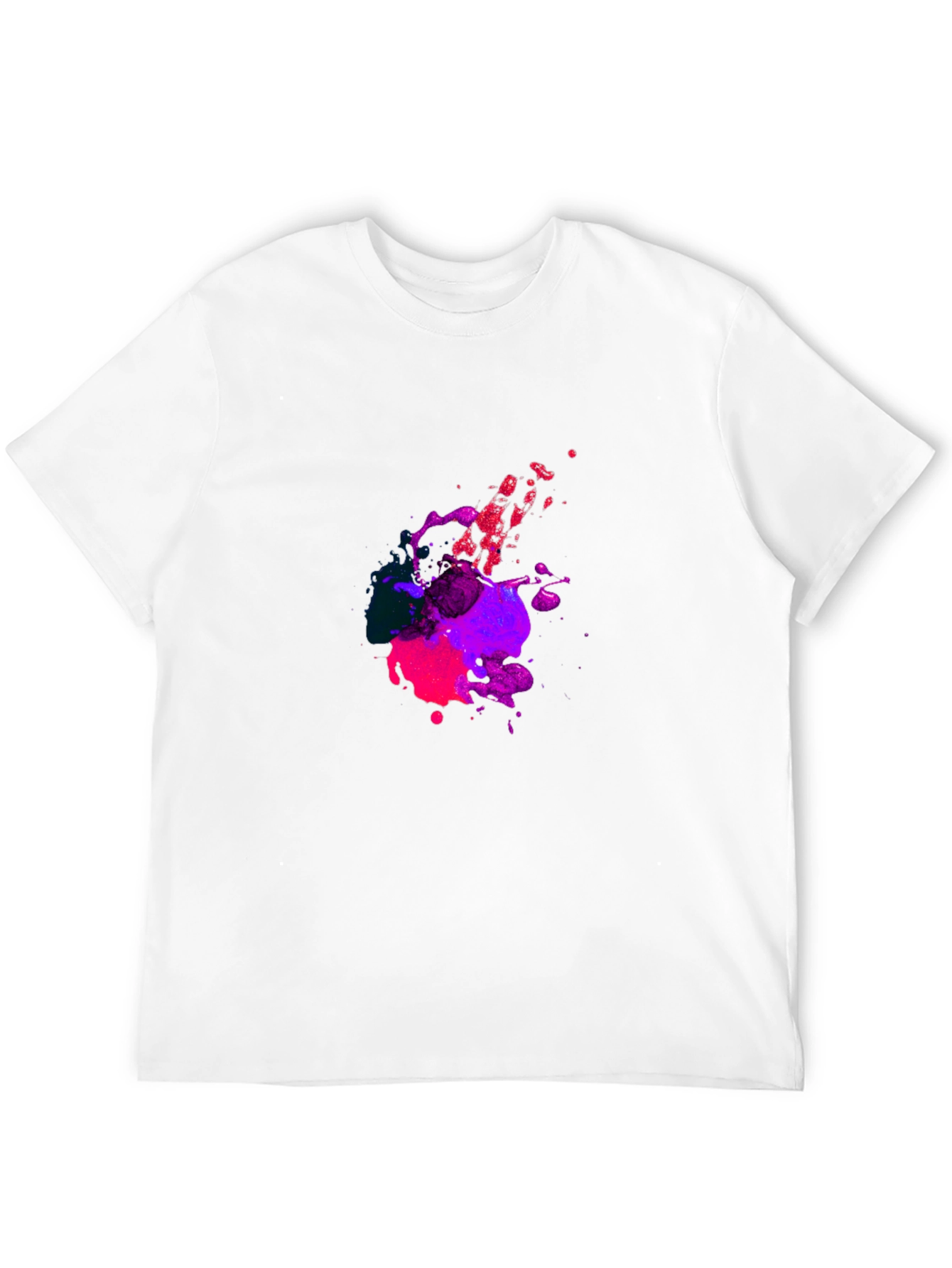 Abstract Splatter Graphic Tee - Bold Black T-Shirt