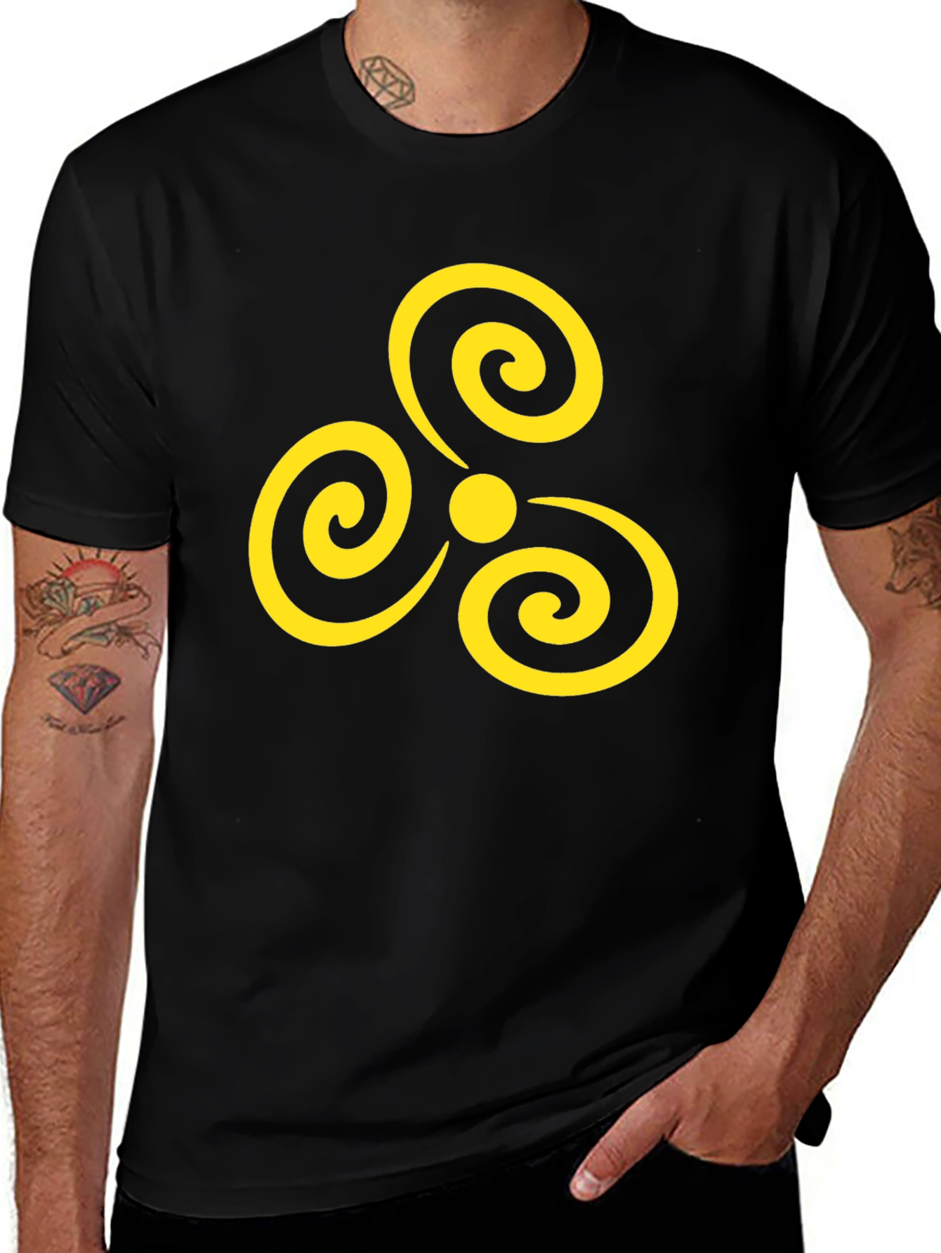 Abstract Swirl Graphic Tee - Modern Design T-Shirt