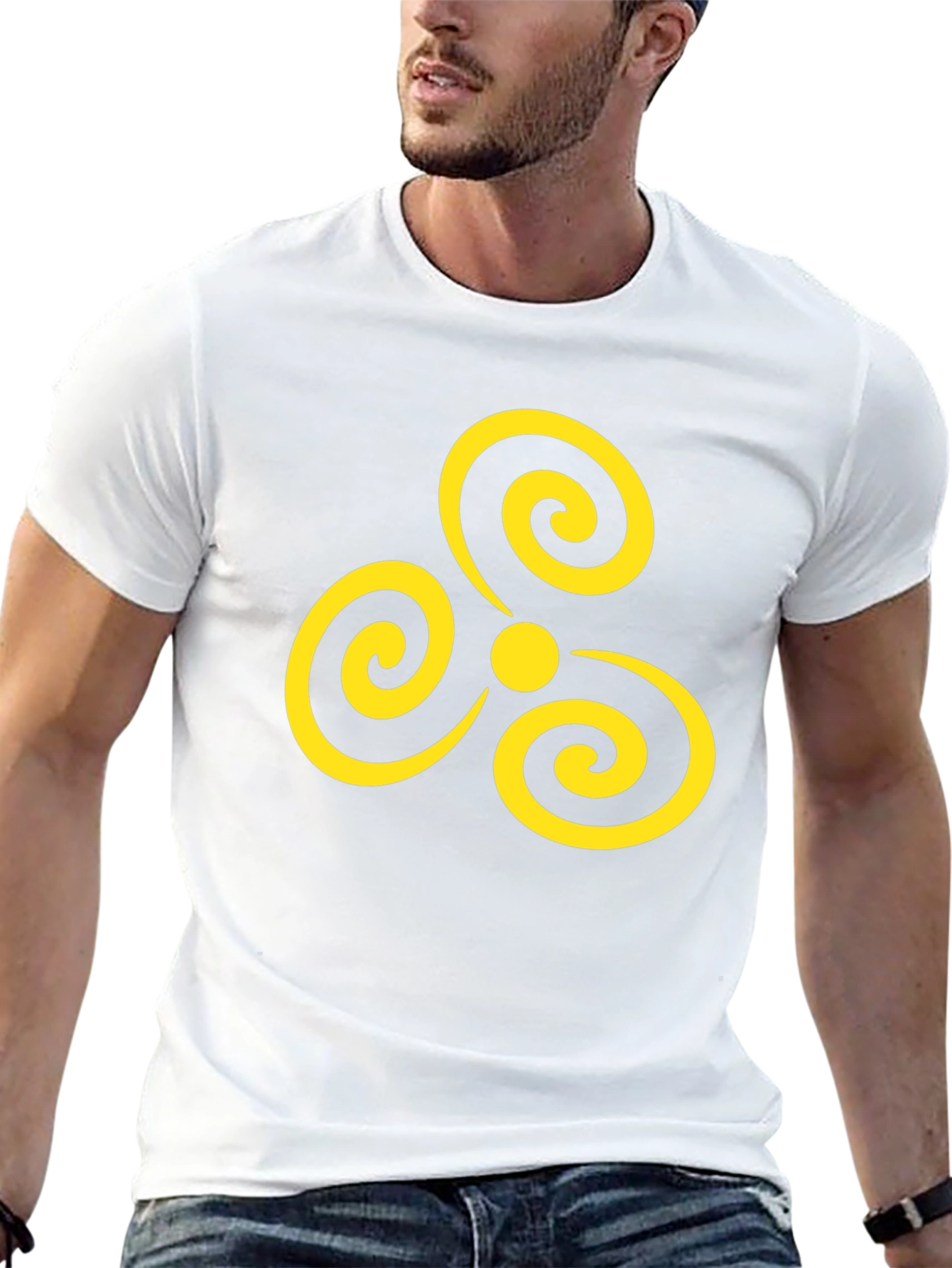 Abstract Swirl Graphic Tee - Modern Design T-Shirt