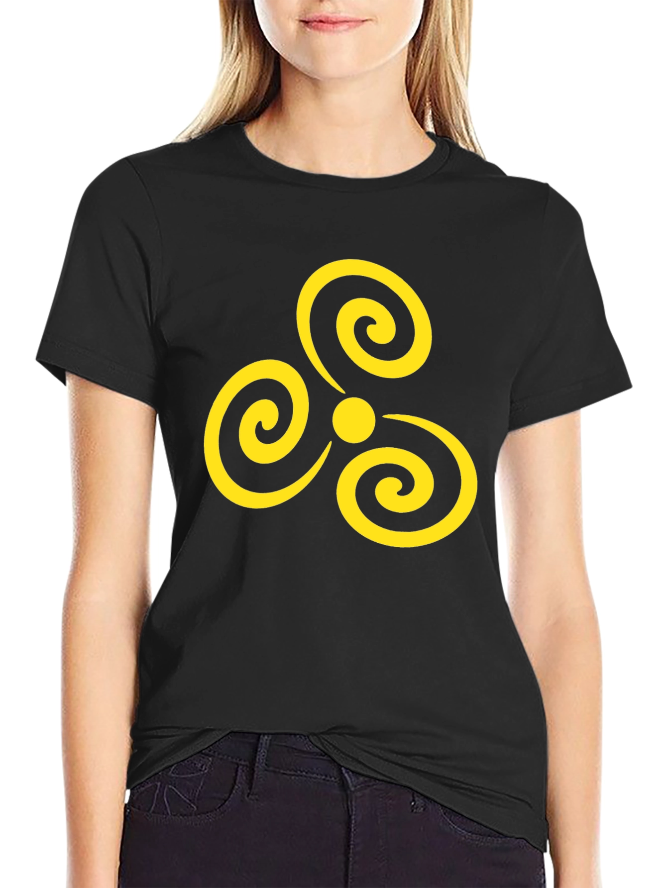 Abstract Swirl Graphic Tee - Modern Design T-Shirt