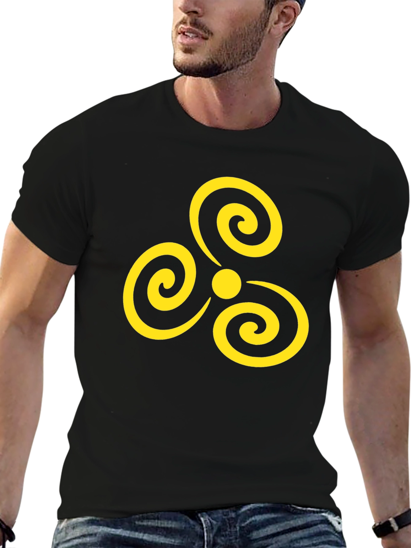 Abstract Swirl Graphic Tee - Modern Design T-Shirt