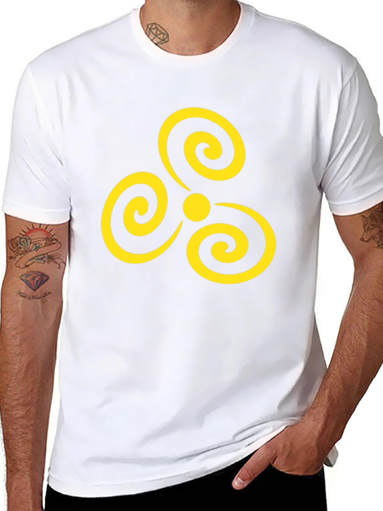 Abstract Swirl Graphic Tee - Modern Design T-Shirt