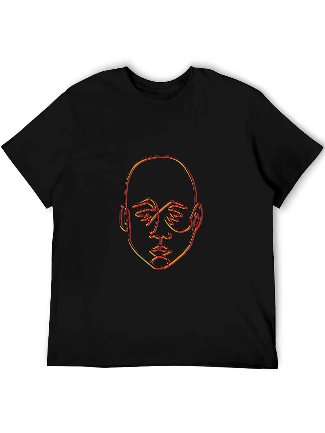 Abstract Face Outline Graphic Tee