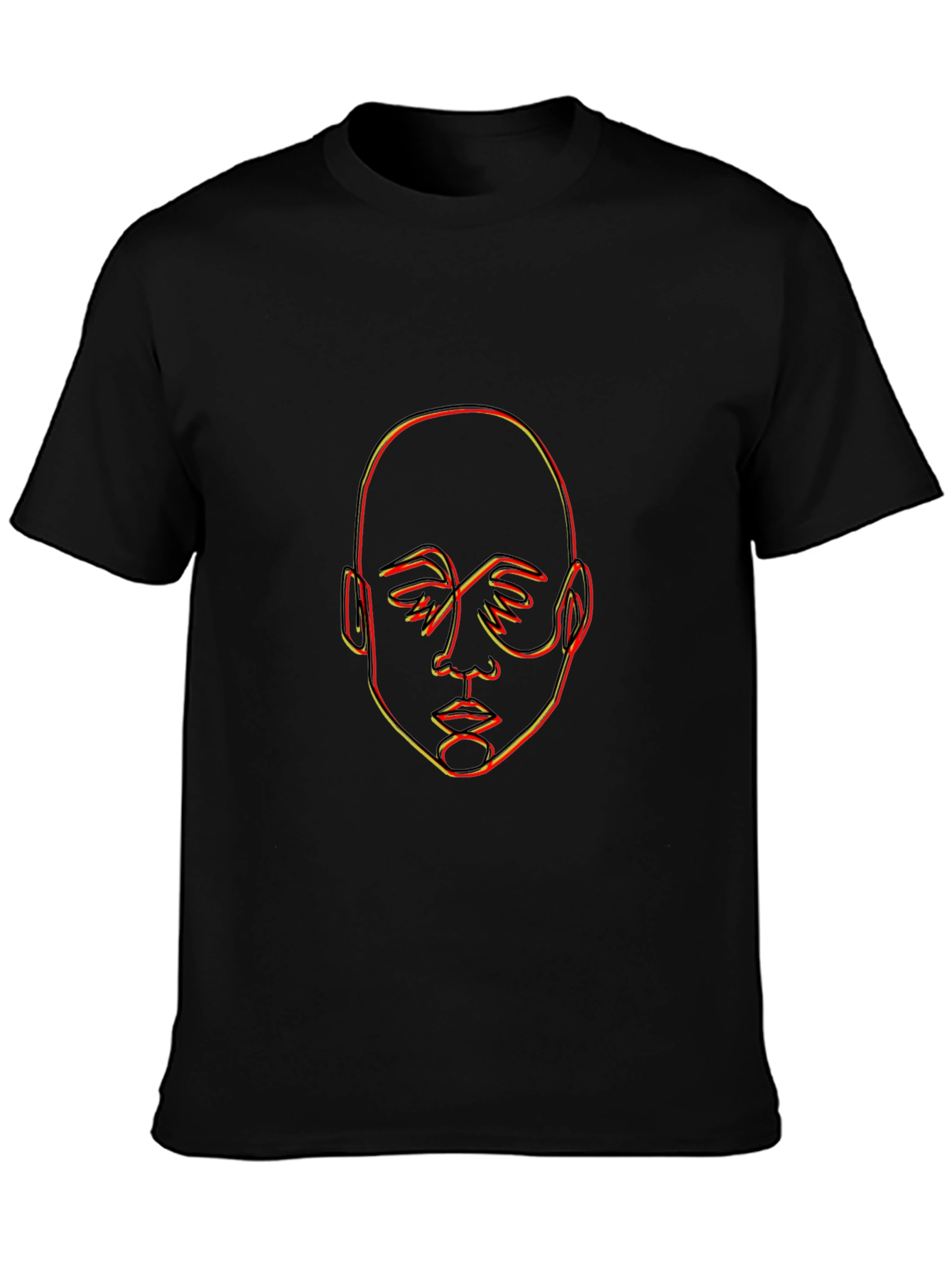 Abstract Face Outline Graphic Tee