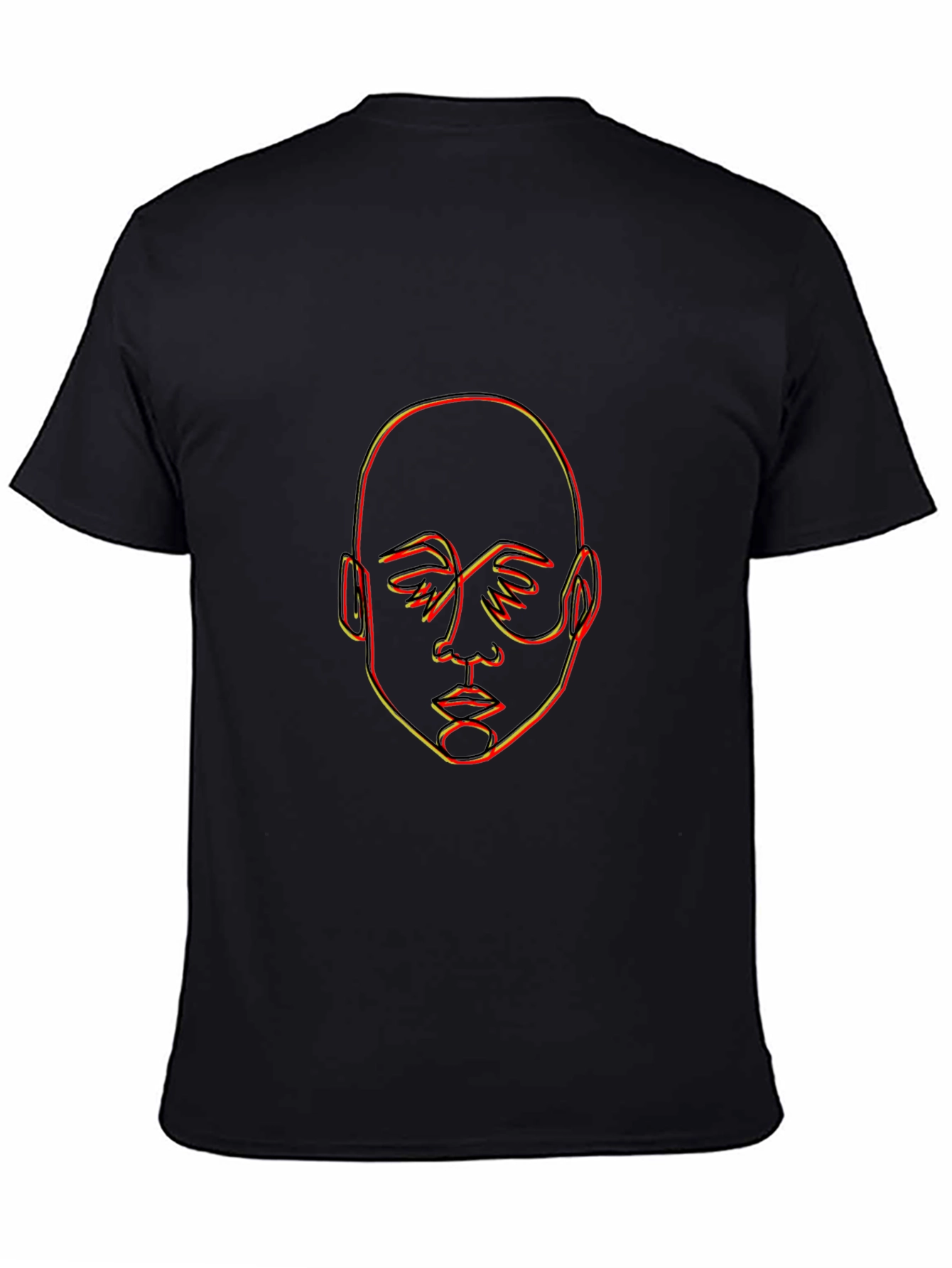 Abstract Face Outline Graphic Tee