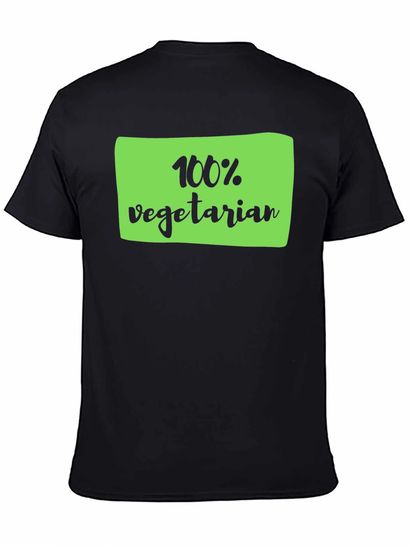 100% Vegetarian Black T-Shirt