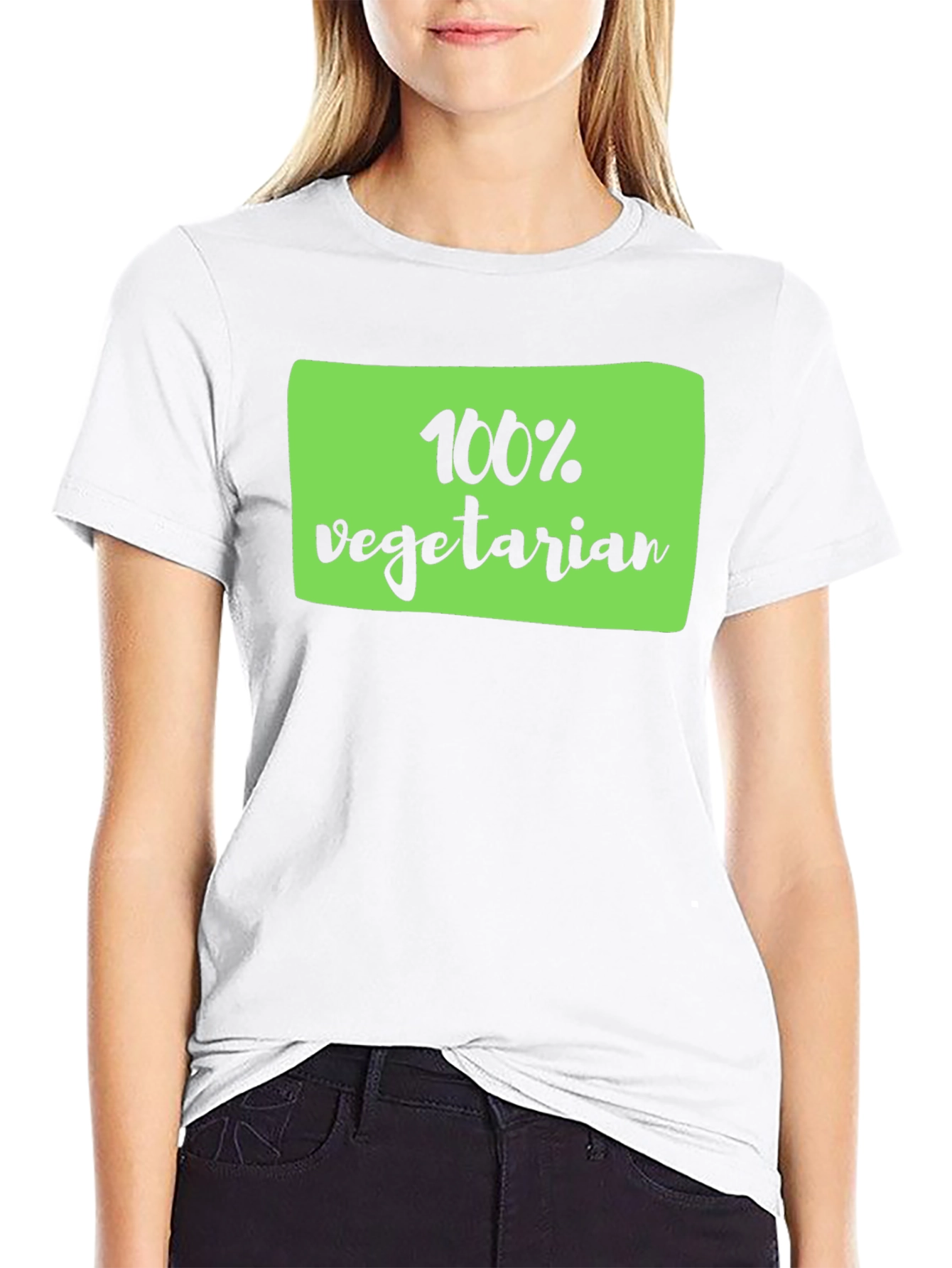 100% Vegetarian Black T-Shirt