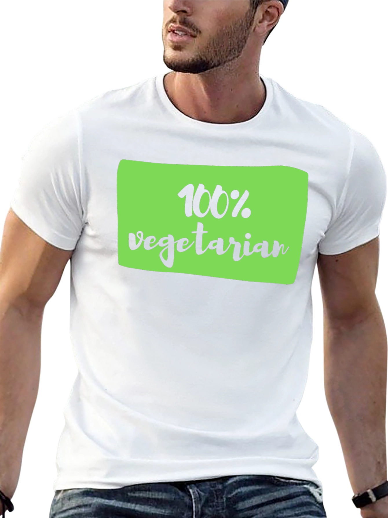 100% Vegetarian Black T-Shirt