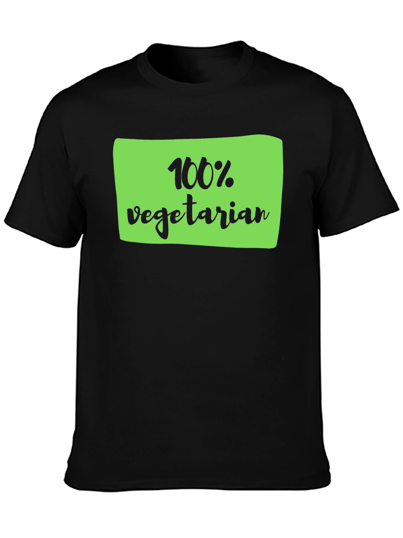 100% Vegetarian Black T-Shirt