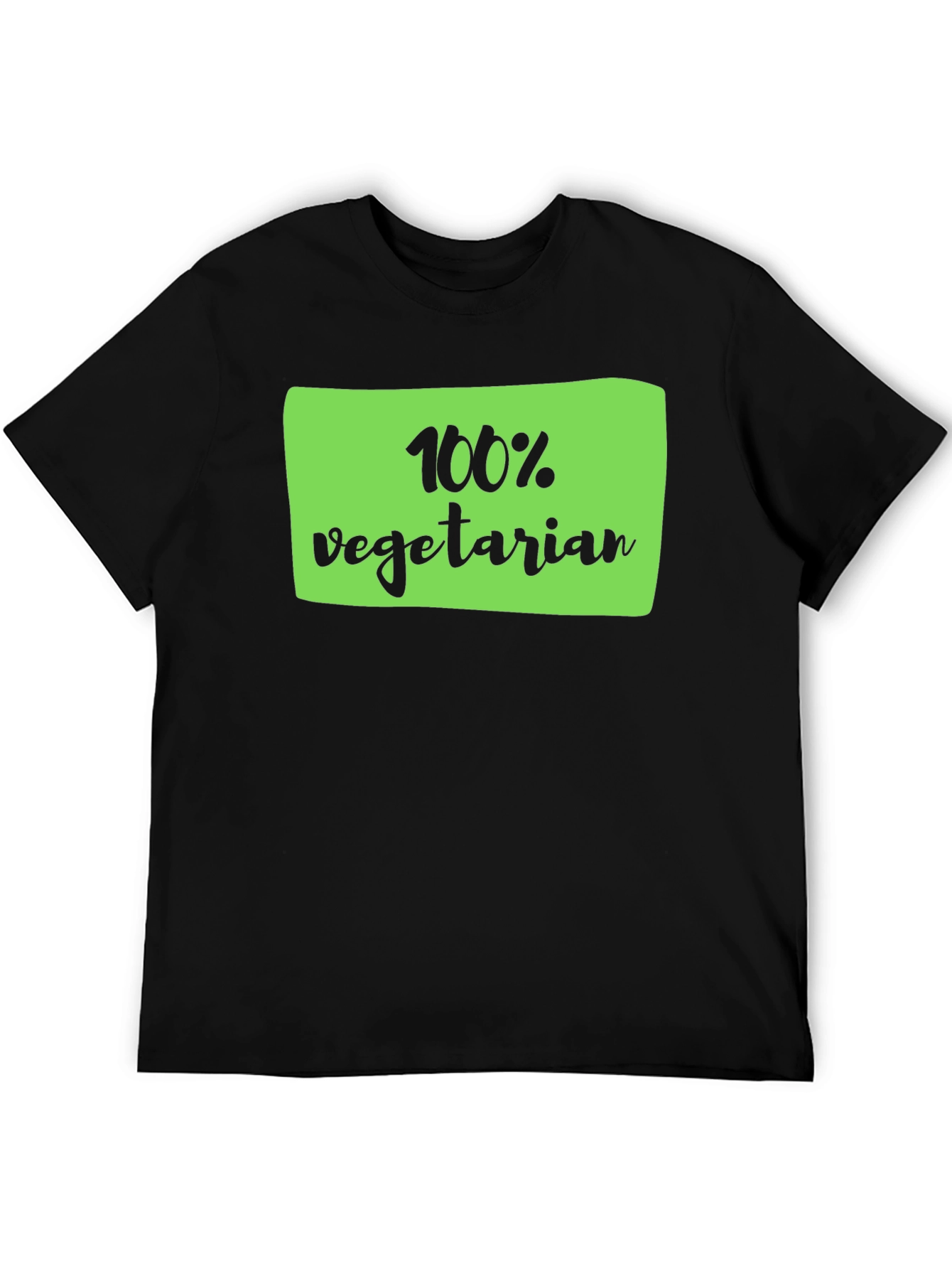 100% Vegetarian Black T-Shirt
