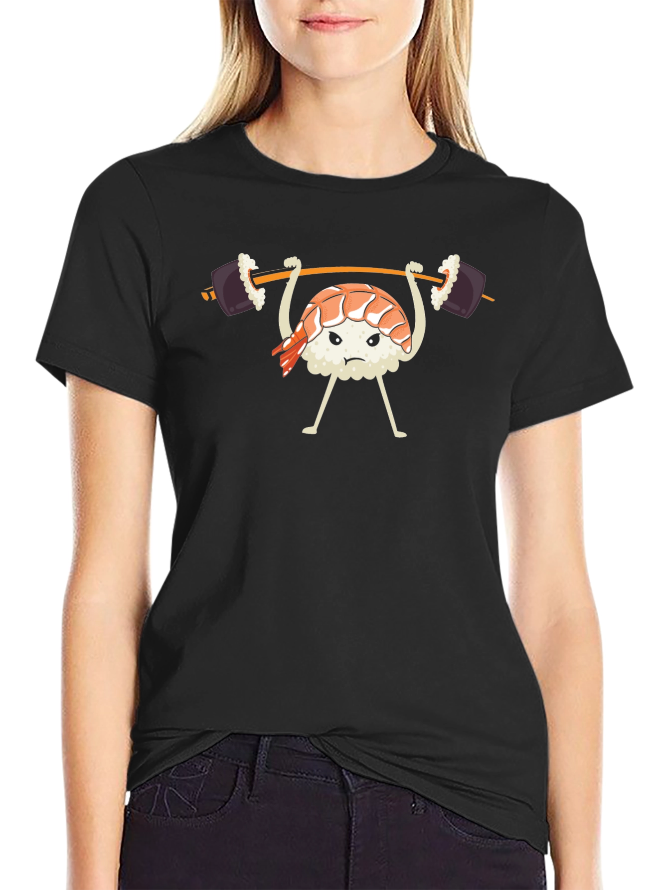 Sushi Weightlifter Graphic T-Shirt