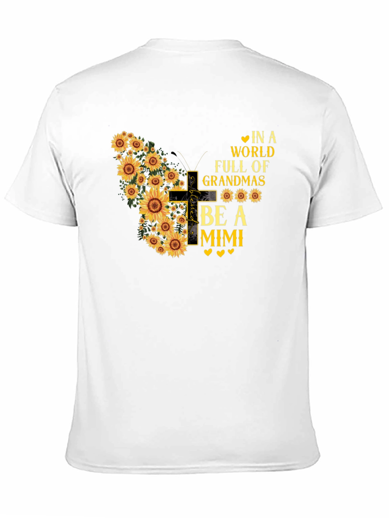 Sunflower Butterfly Grandma Mimi T-Shirt