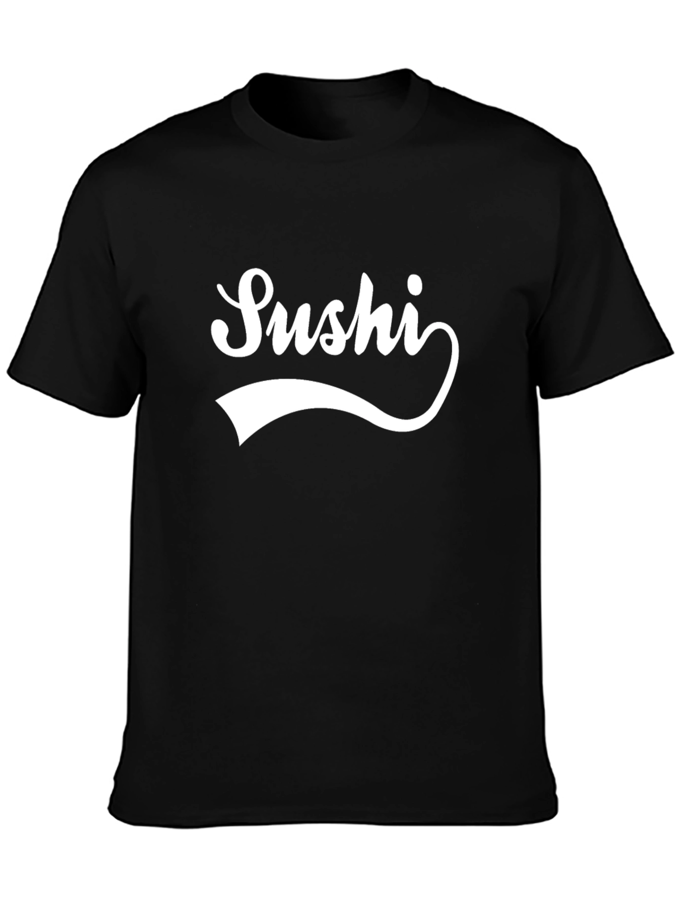 Sushi Graphic Black T-Shirt - Casual Fashion Tee