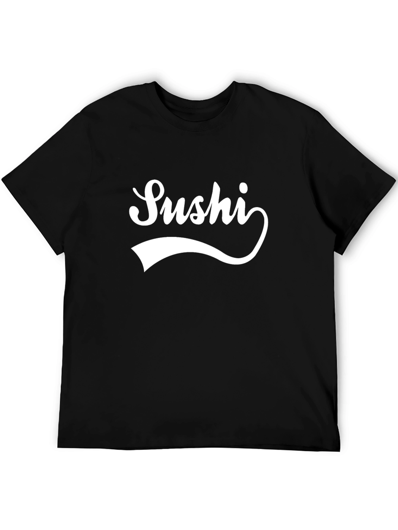 Sushi Graphic Black T-Shirt - Casual Fashion Tee
