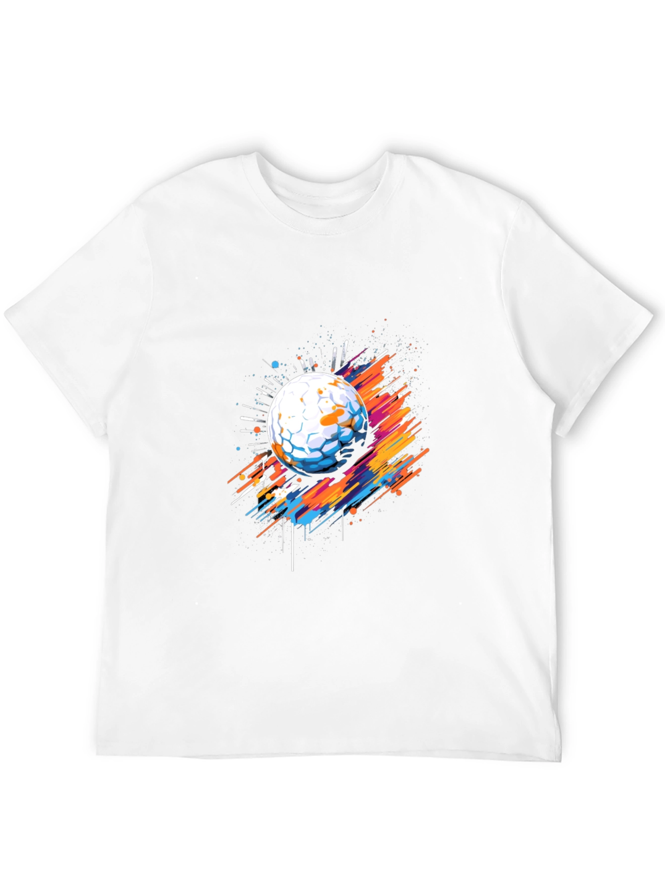 Abstract Golf Ball Graphic Tee - Black