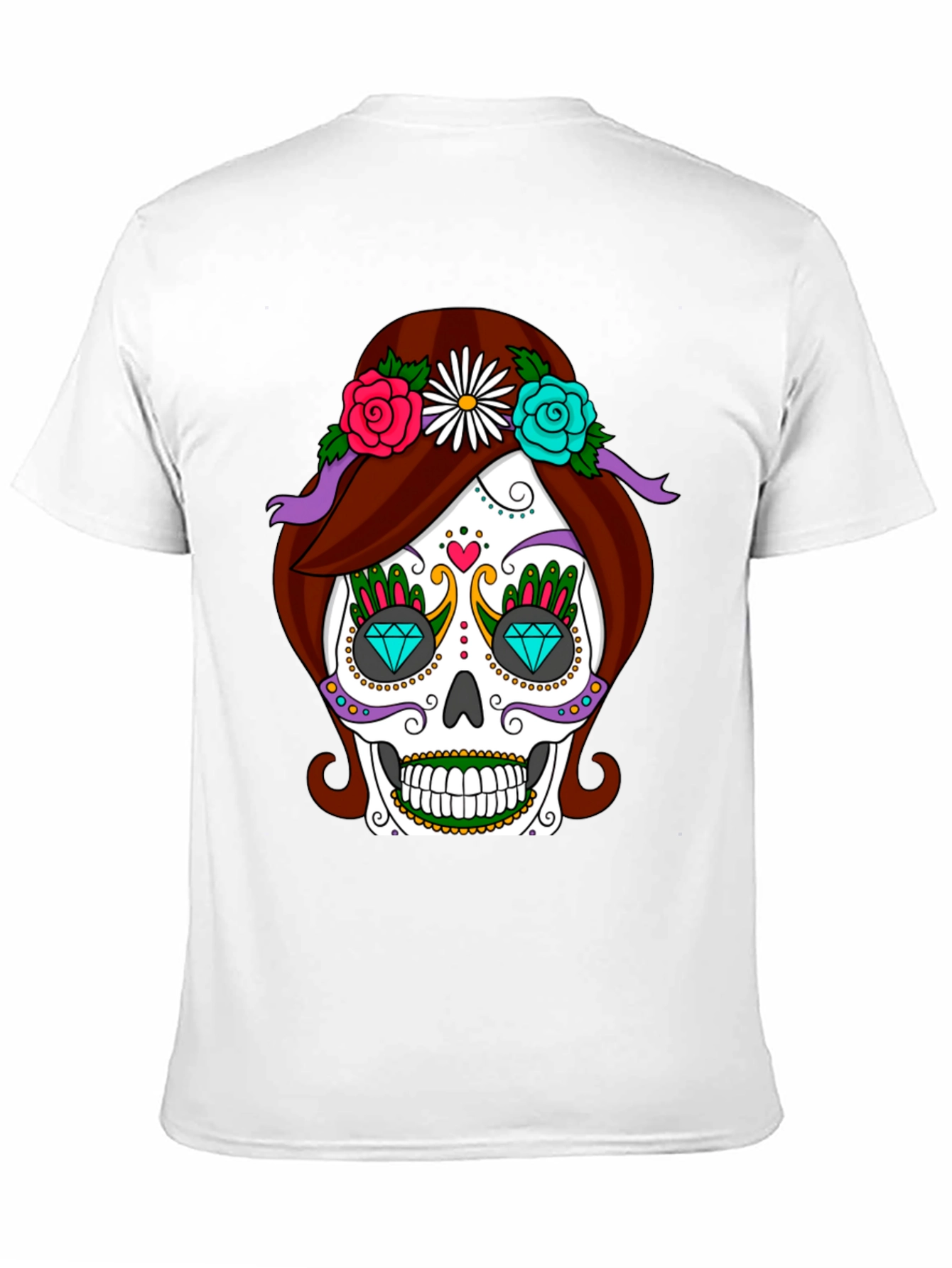 Sugar Skull T-Shirt - Day of the Dead Style