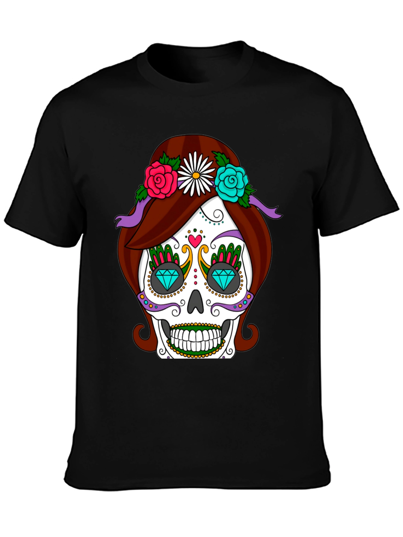 Sugar Skull T-Shirt - Day of the Dead Style