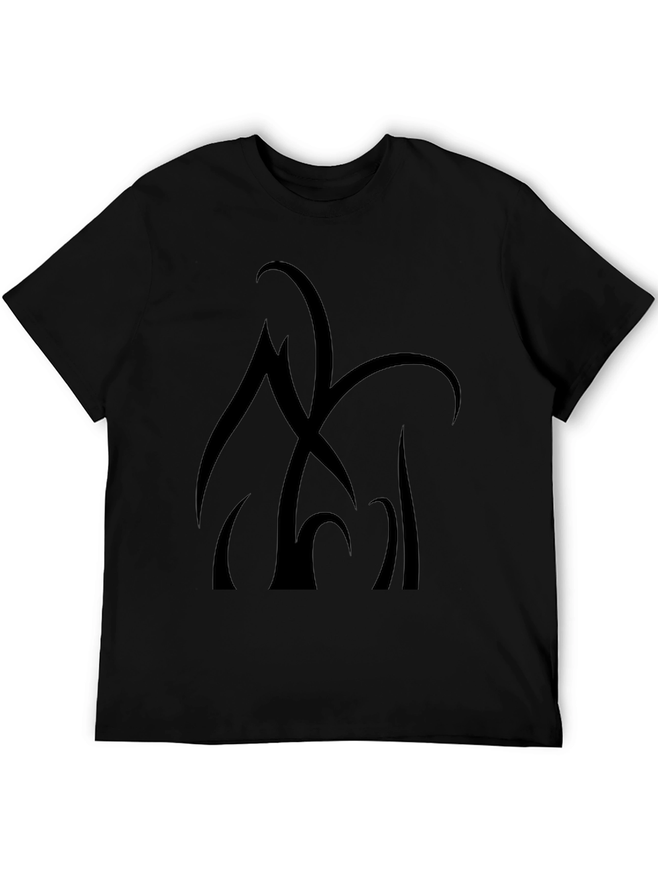 Abstract Graphic Black T-Shirt
