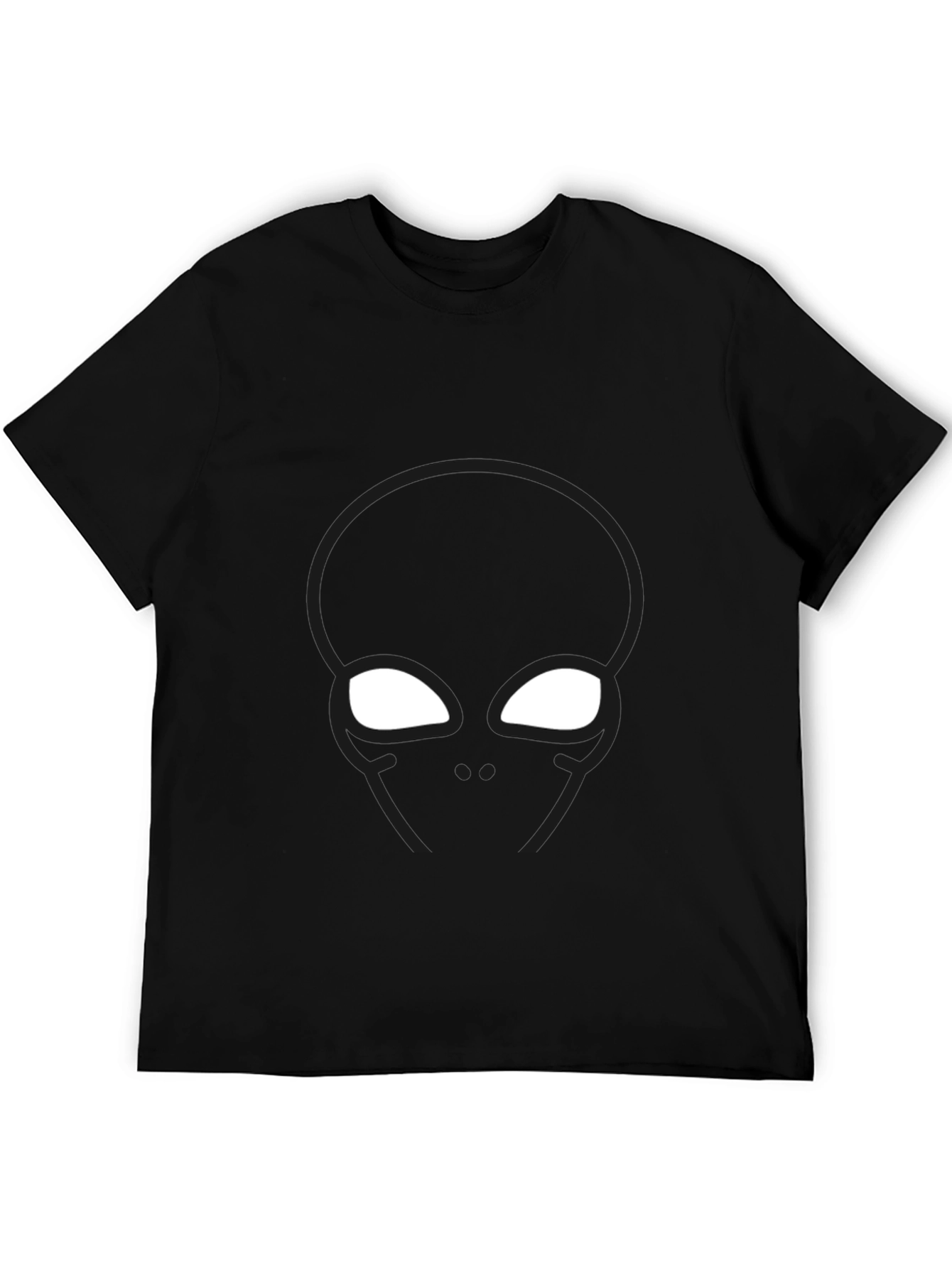 Abstract Superhero Graphic Black T-Shirt