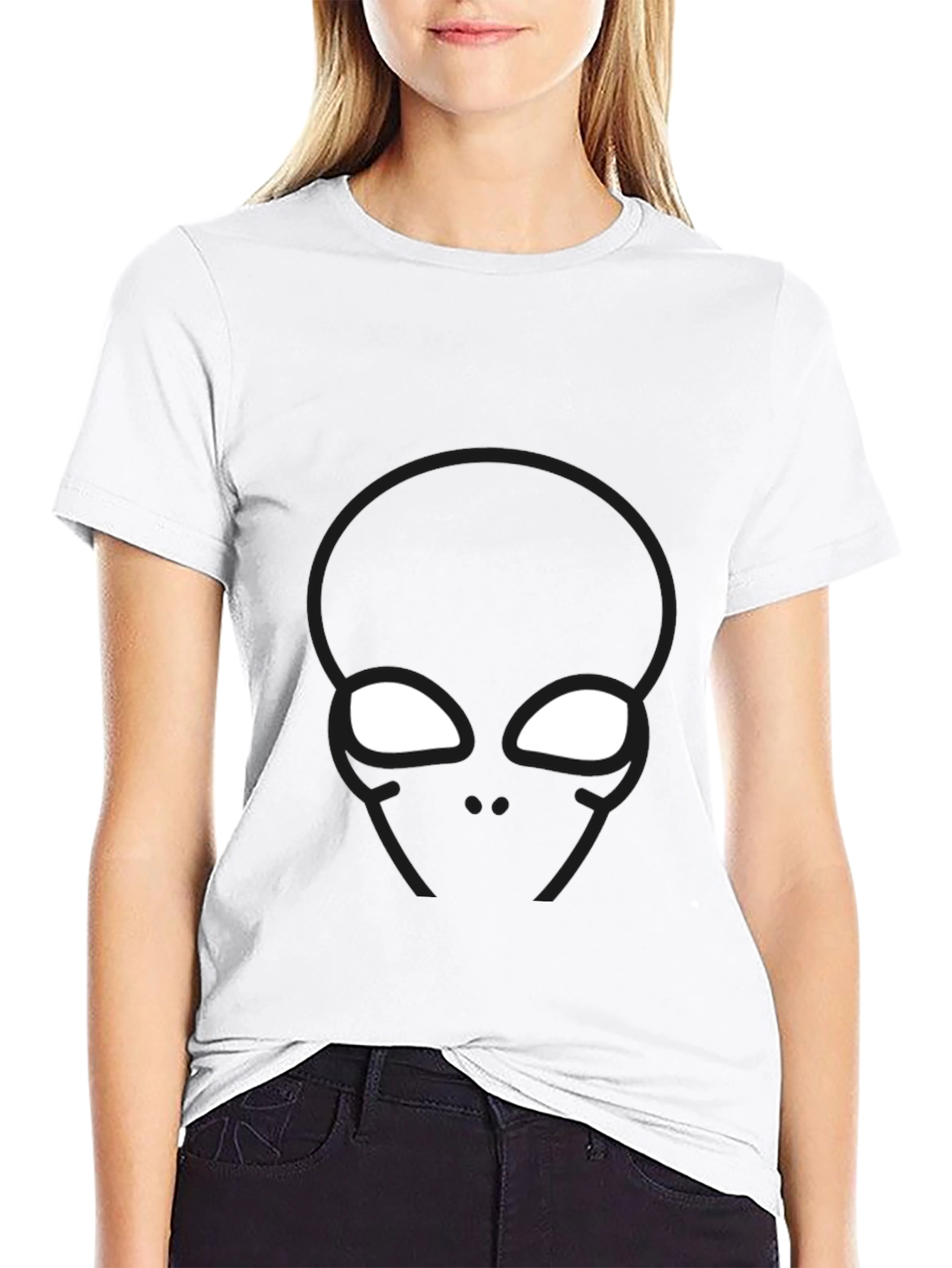 Abstract Superhero Graphic Black T-Shirt