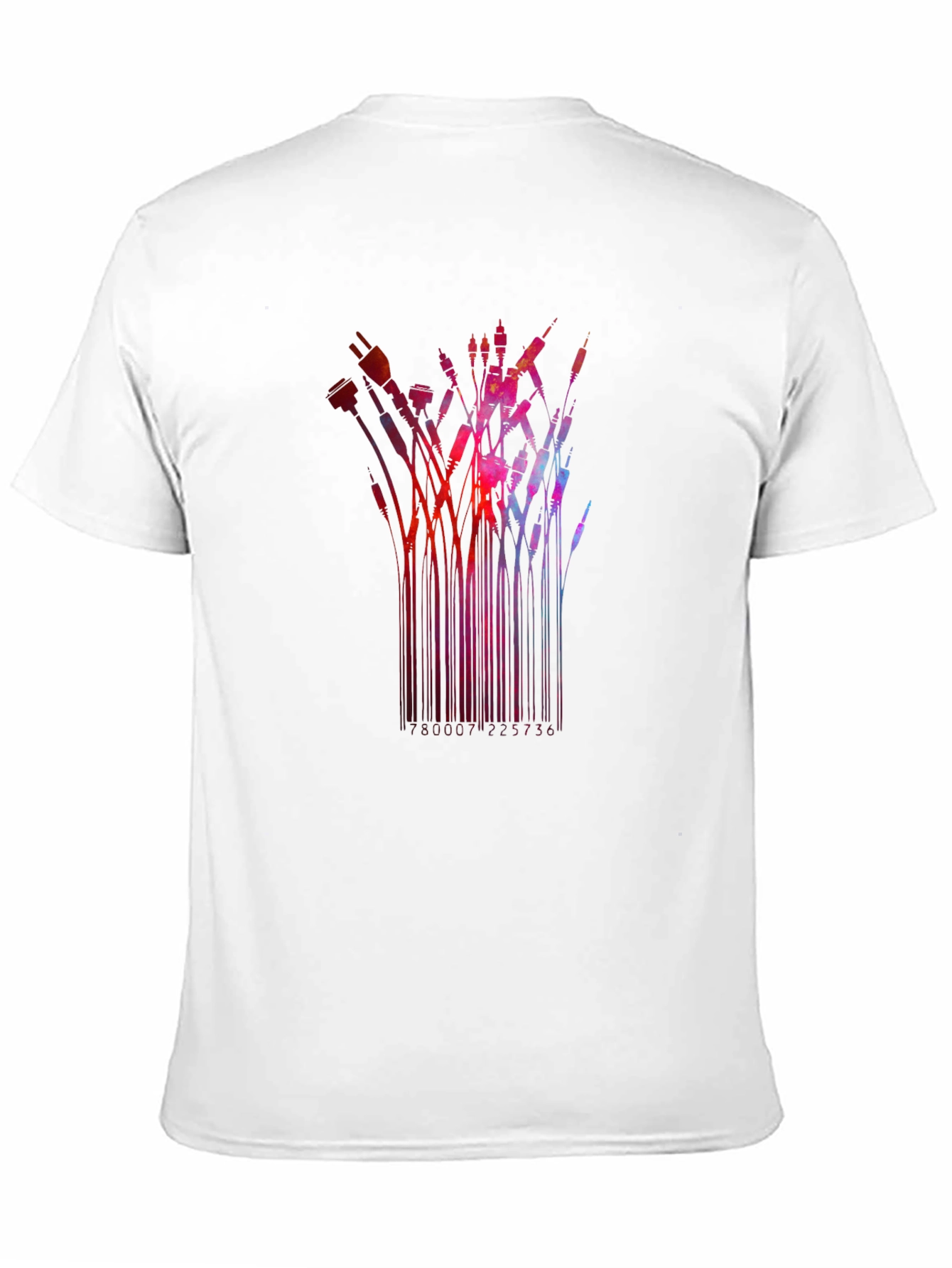 Abstract Tech Cables Black T-Shirt