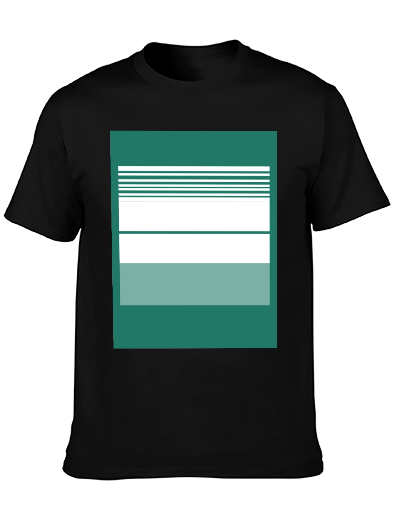 Abstract Striped Graphic Tee - Modern Casual Style