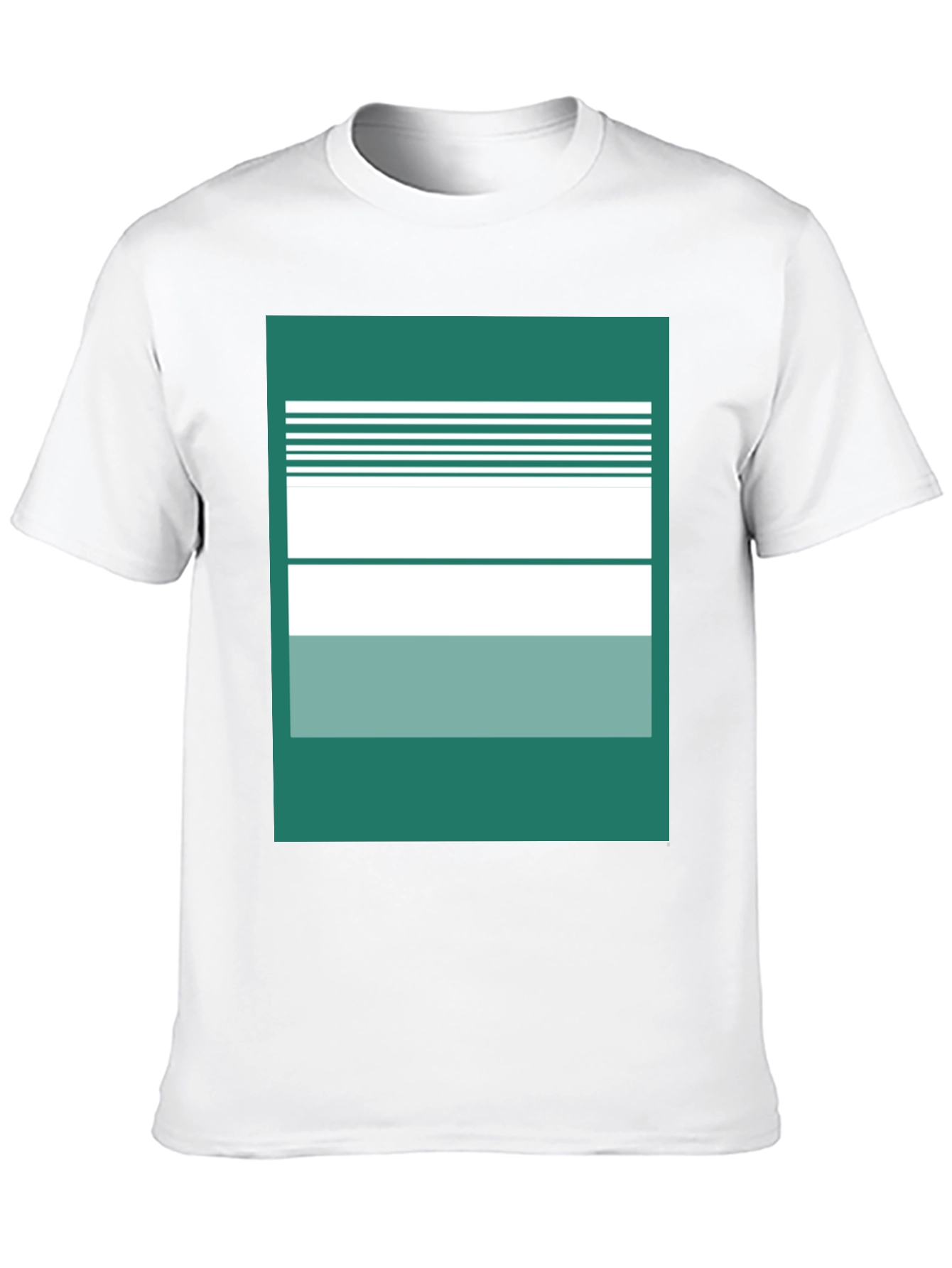 Abstract Striped Graphic Tee - Modern Casual Style