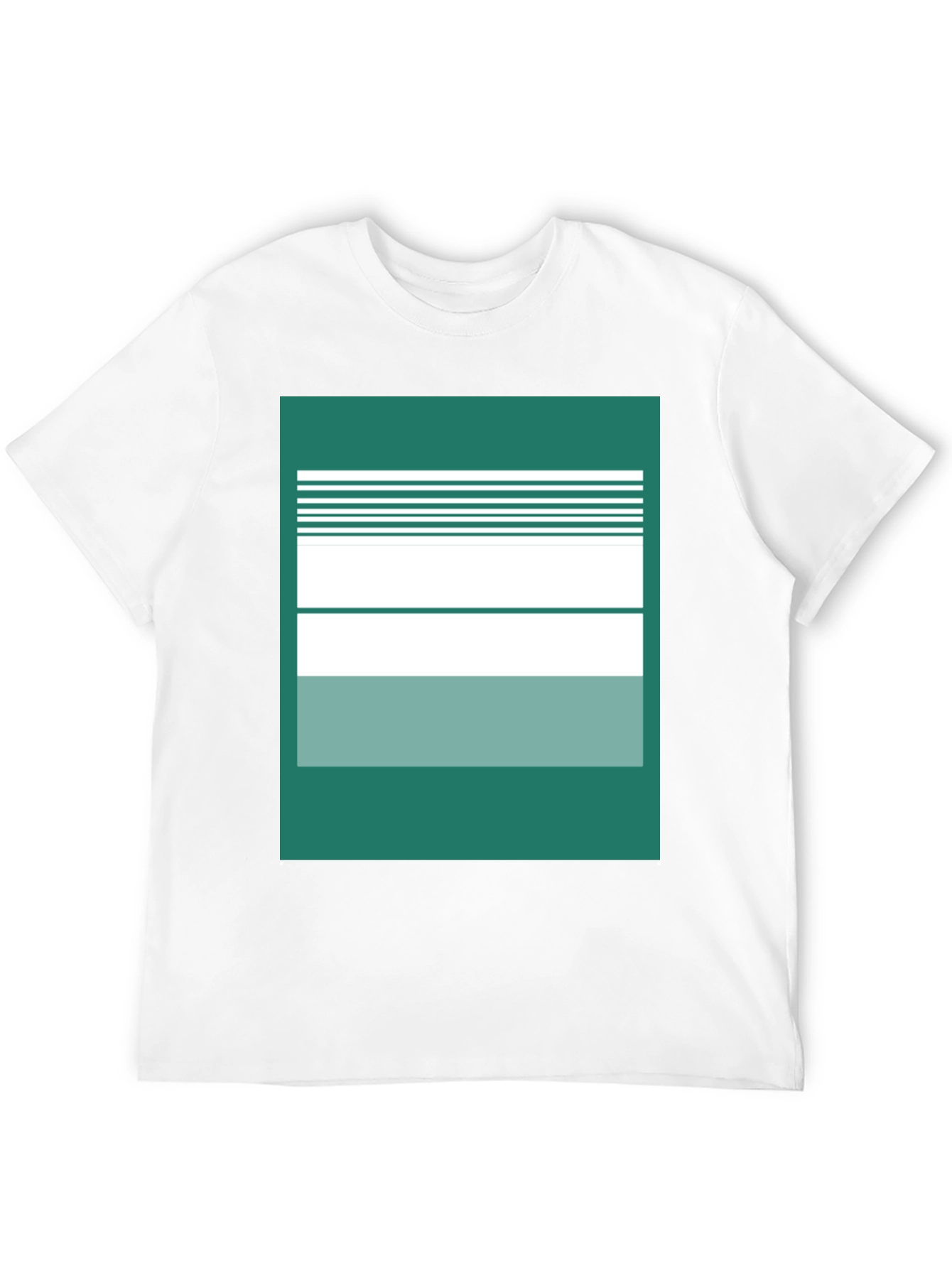 Abstract Striped Graphic Tee - Modern Casual Style
