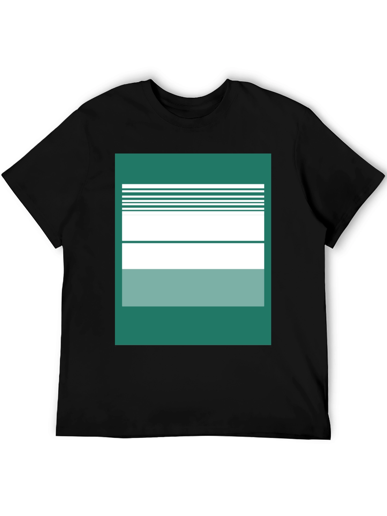 Abstract Striped Graphic Tee - Modern Casual Style
