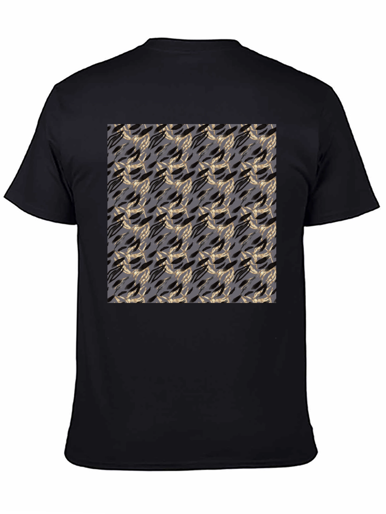 Abstract Pattern Black T-Shirt