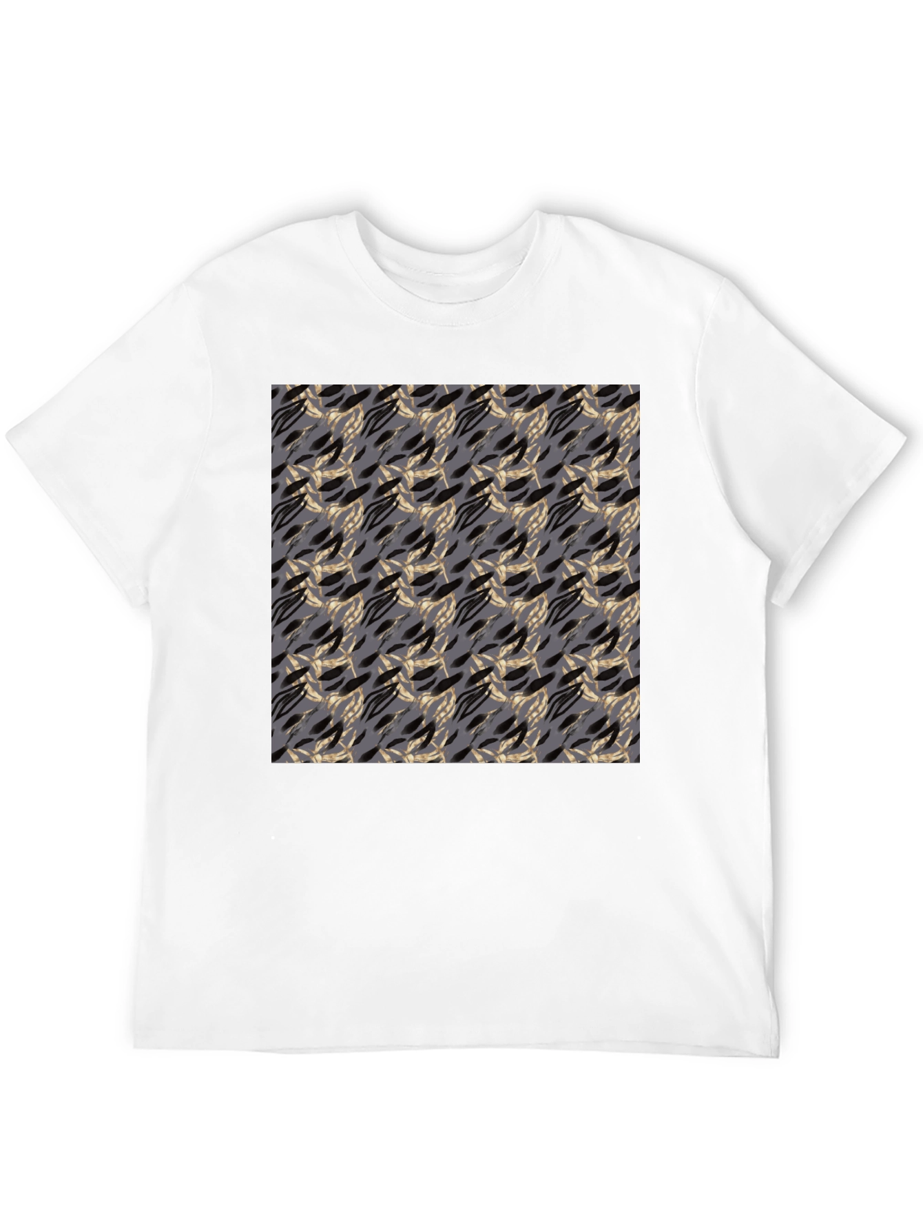 Abstract Pattern Black T-Shirt