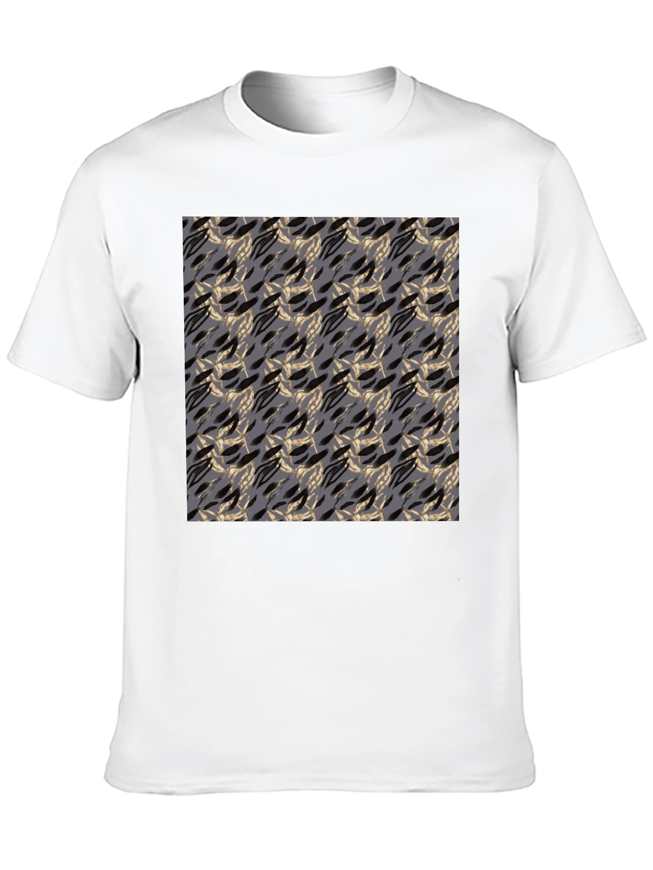 Abstract Pattern Black T-Shirt