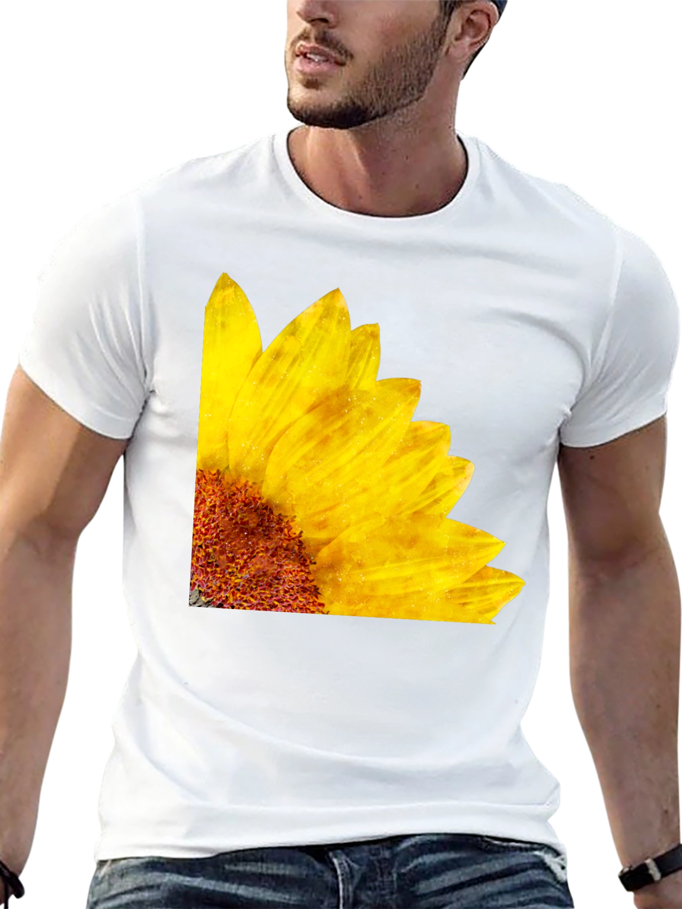 Sunflower Graphic Black T-Shirt