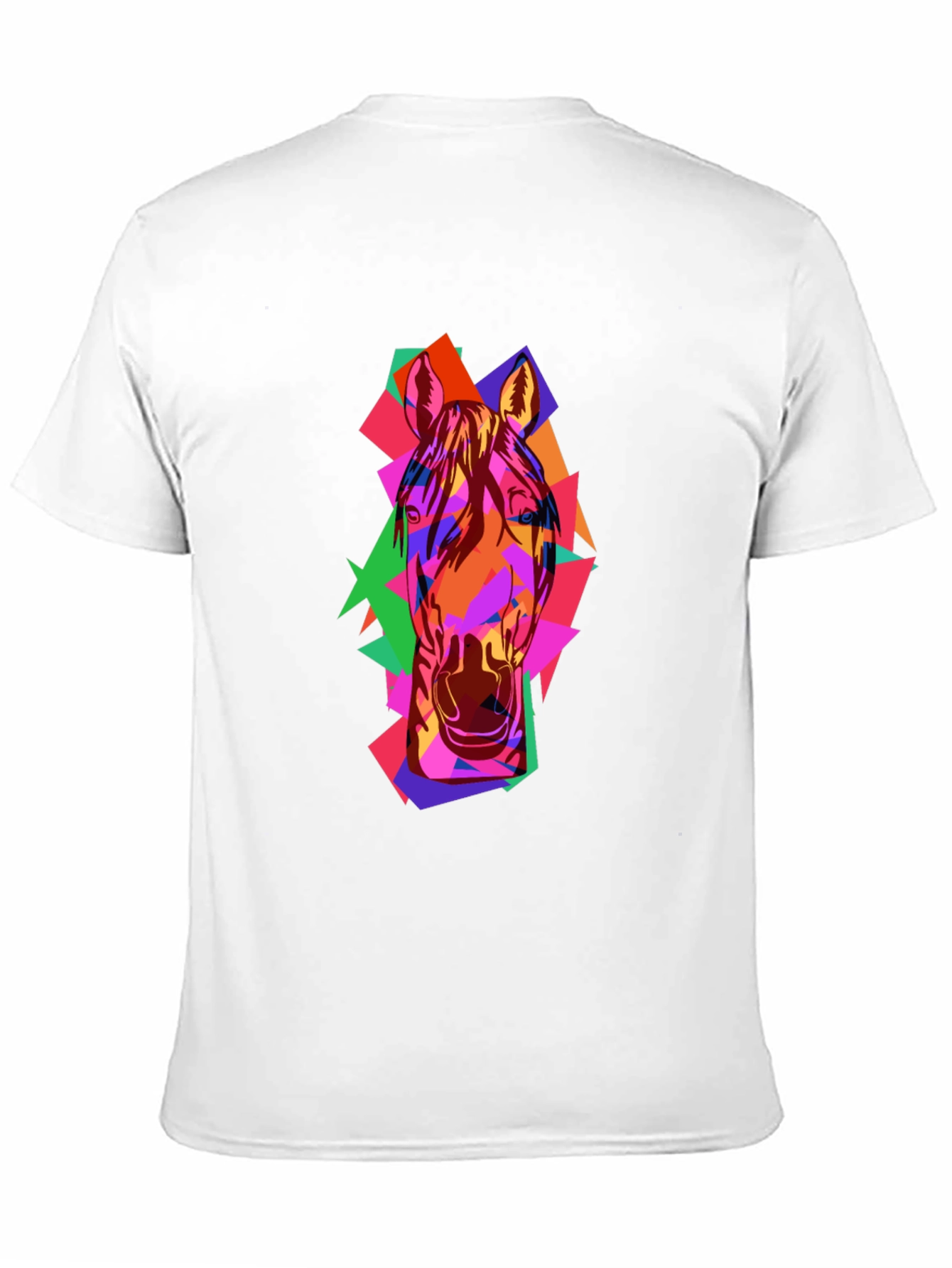 Abstract Horse Graphic Black T-Shirt