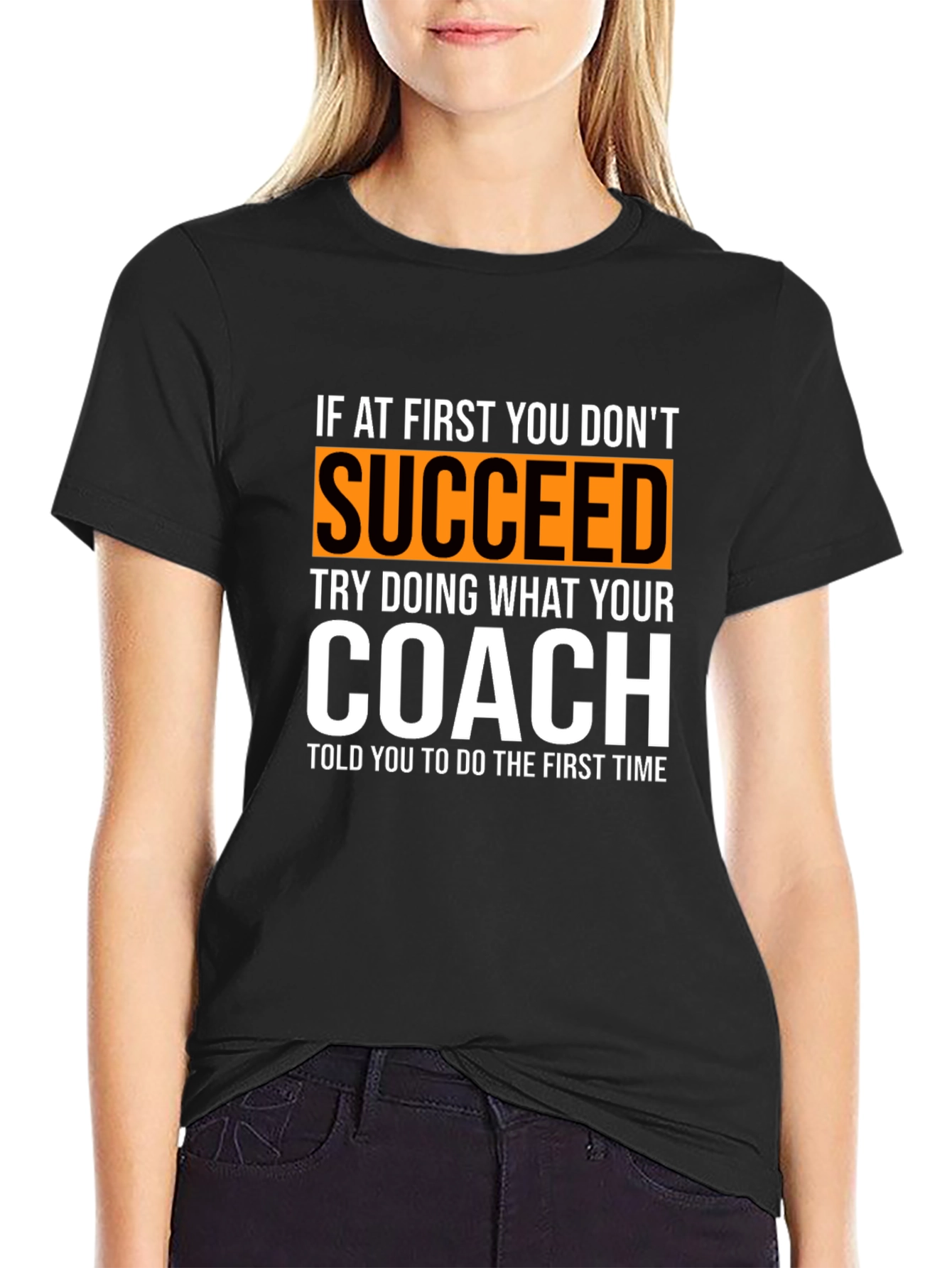 Succeed Coach T-Shirt - Motivational Sports Tee