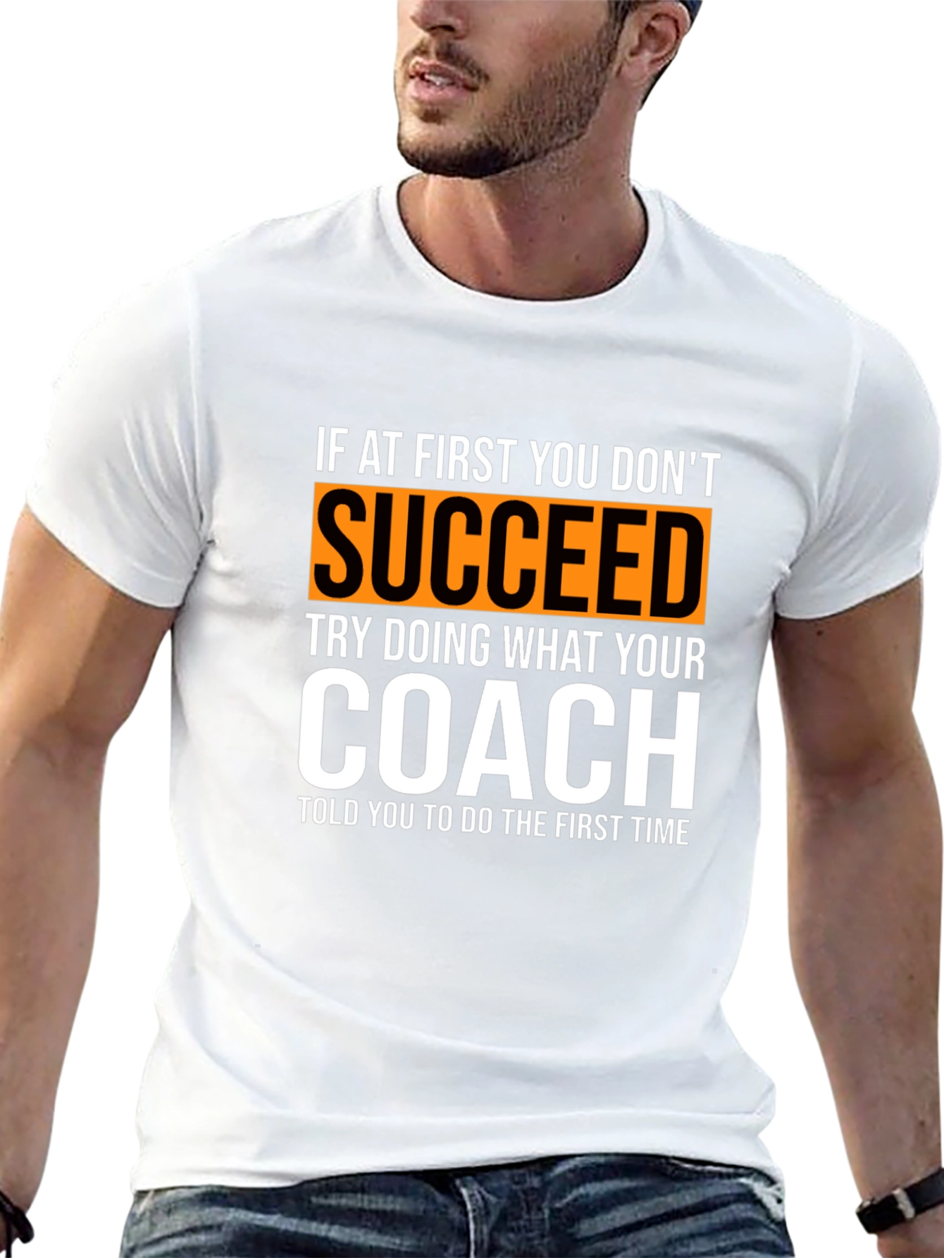 Succeed Coach T-Shirt - Motivational Sports Tee