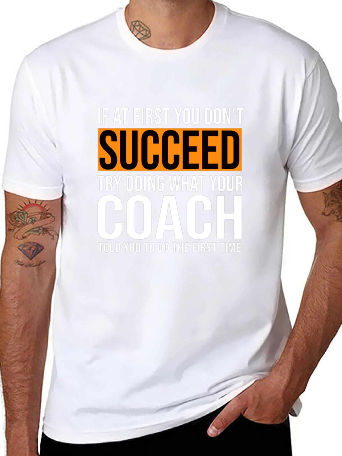 Succeed Coach T-Shirt - Motivational Sports Tee