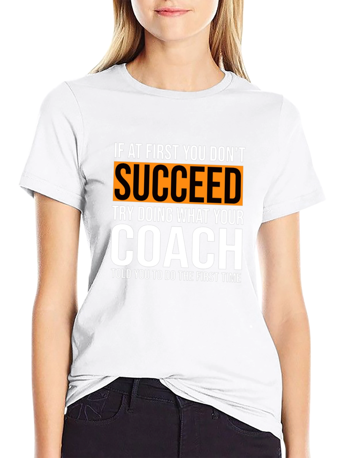 Succeed Coach T-Shirt - Motivational Sports Tee
