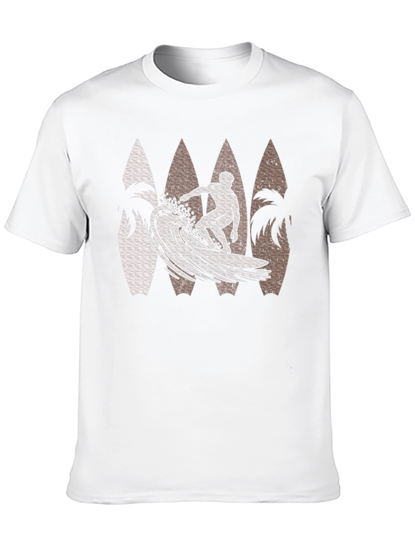 Surfer Wave Graphic Tee - Black