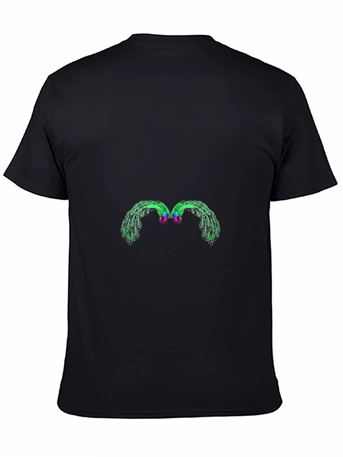 Abstract Graphic Black Crew Neck Tee