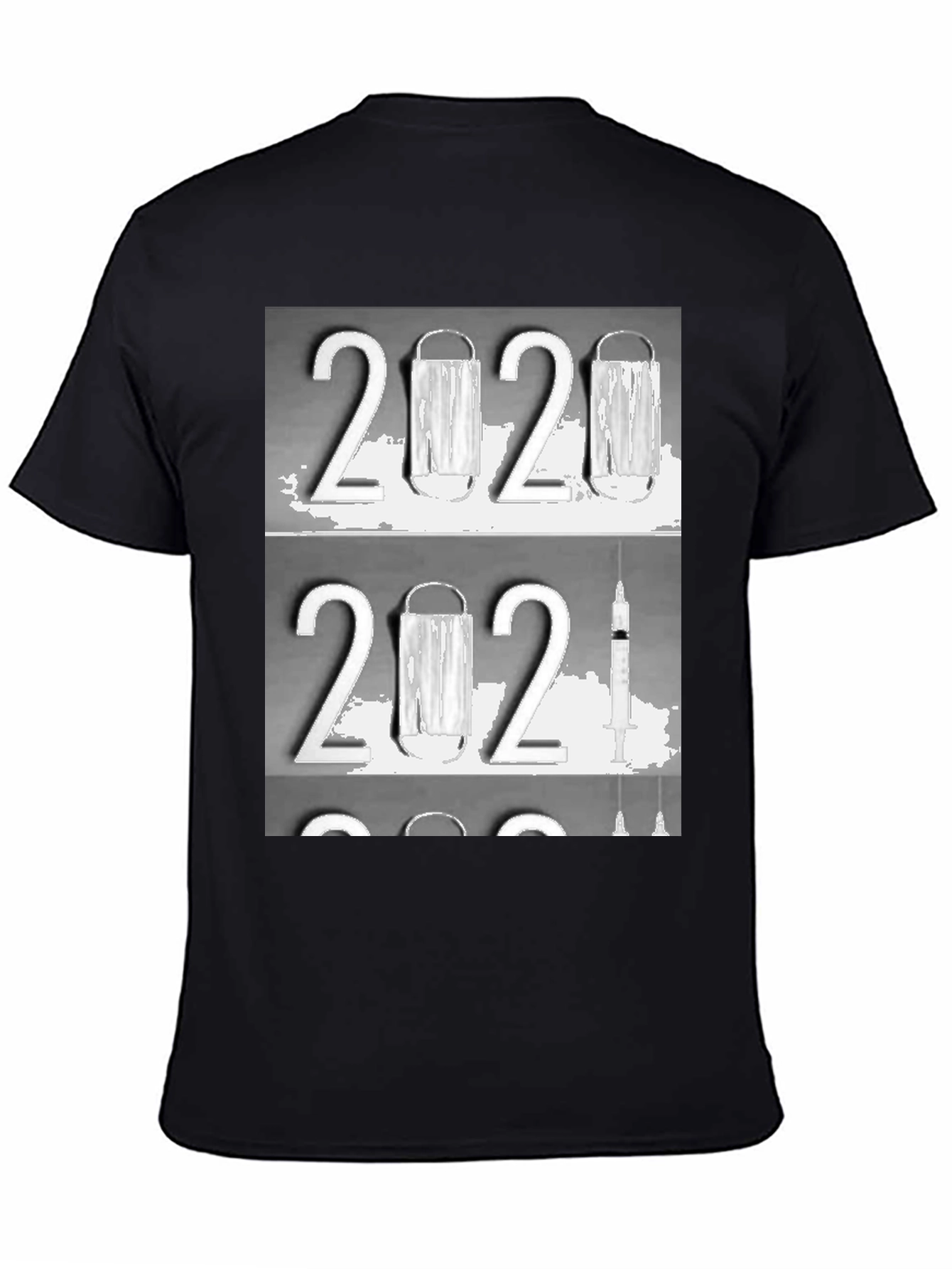 2020-2021 Face Mask and Vaccine Graphic T-Shirt