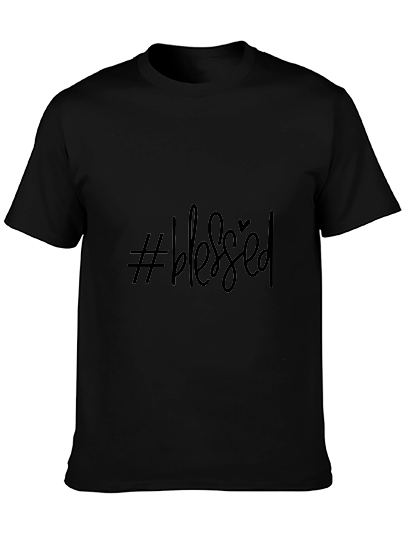 #Blessed Black Graphic T-Shirt