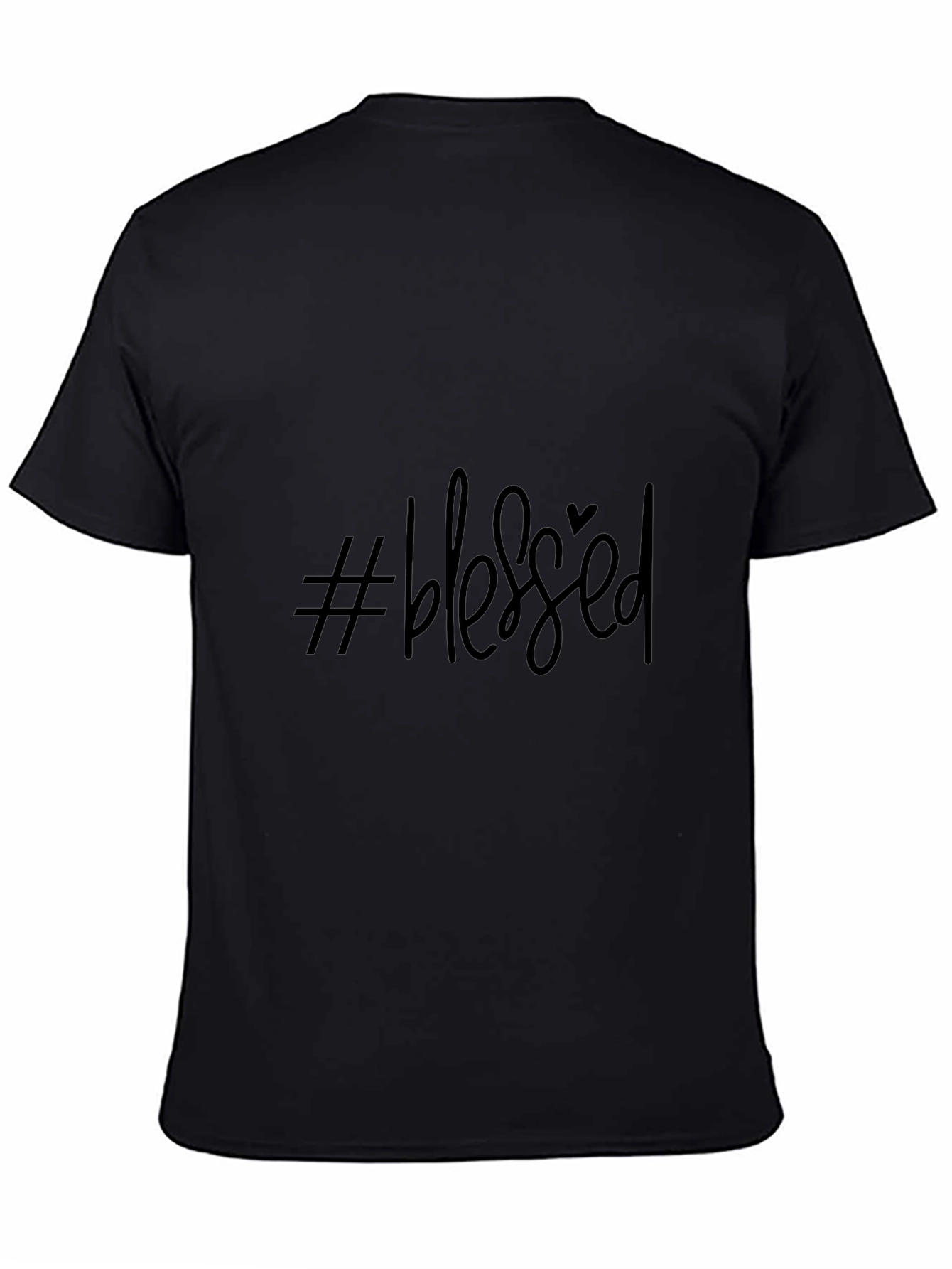 #Blessed Black Graphic T-Shirt
