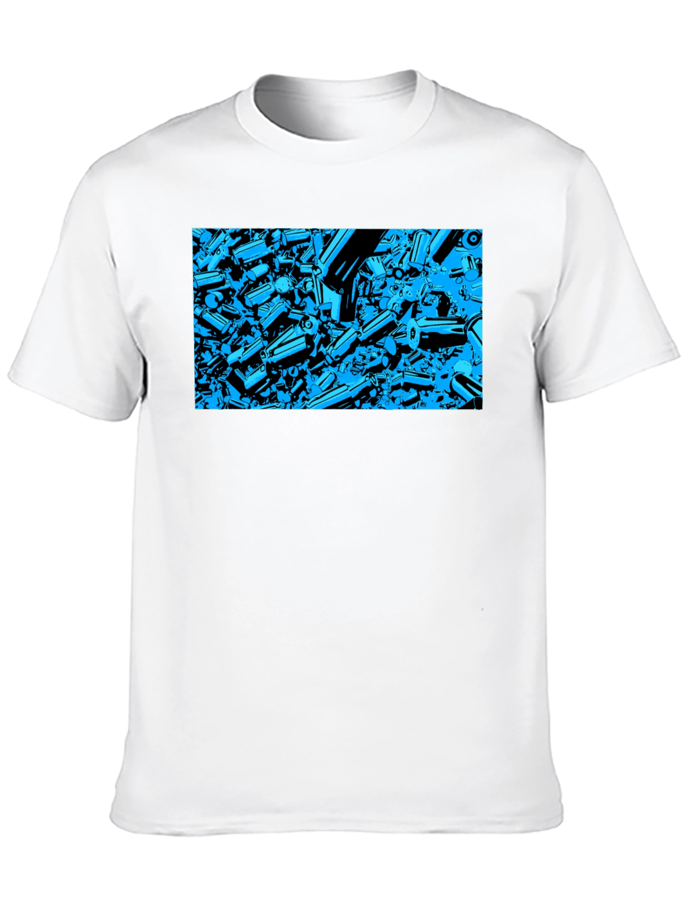 Abstract Tech Print Black T-Shirt
