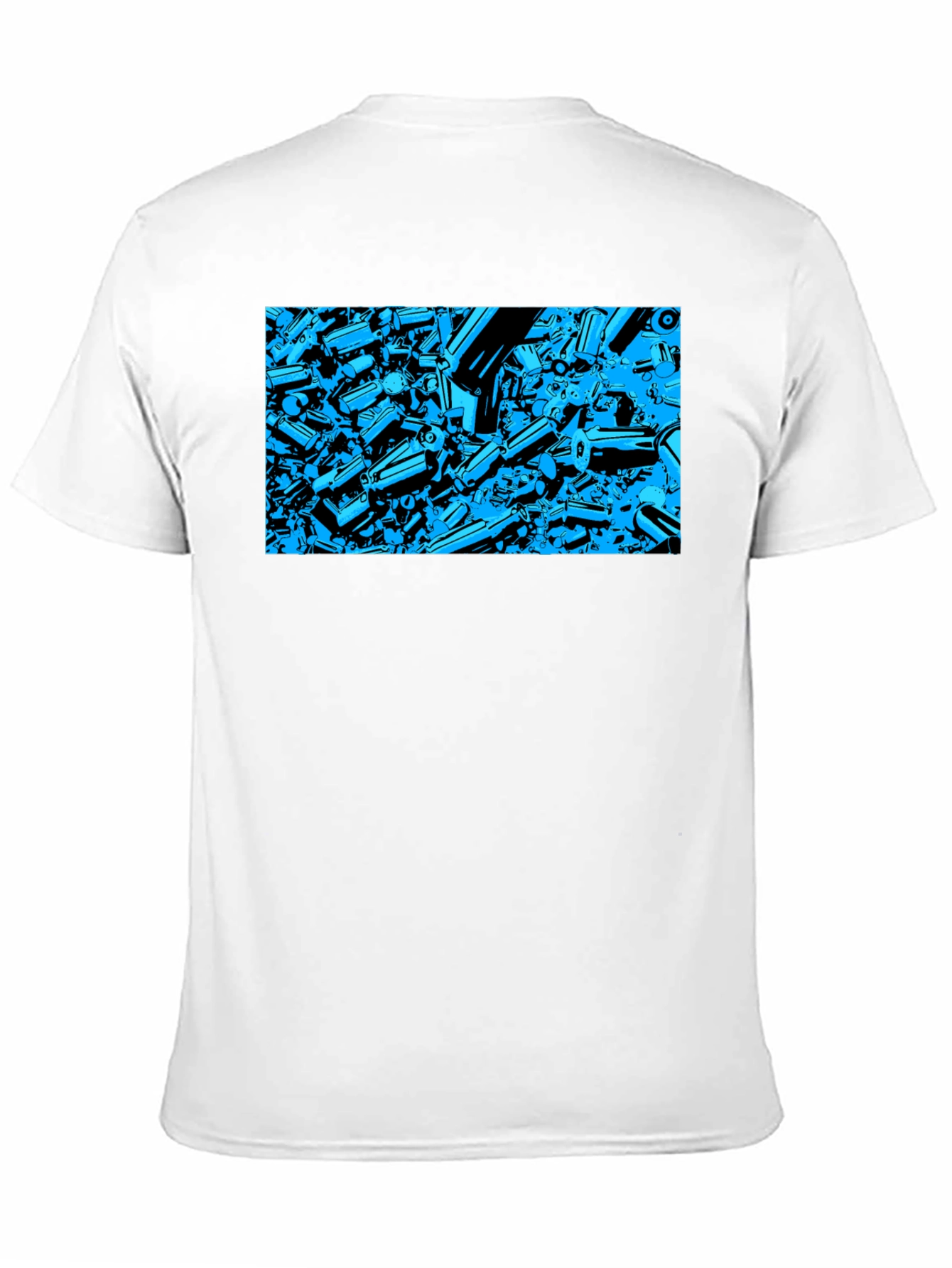 Abstract Tech Print Black T-Shirt