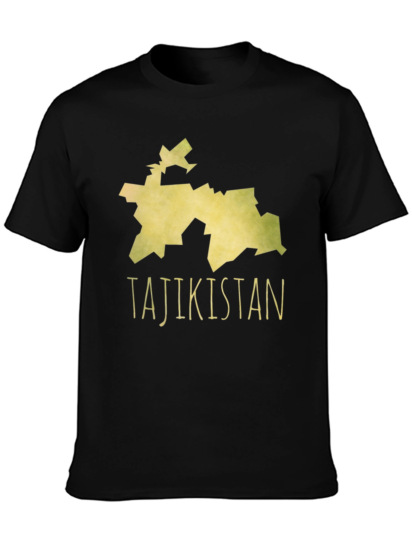 Tajikistan Map T-Shirt - Black Cotton Tee