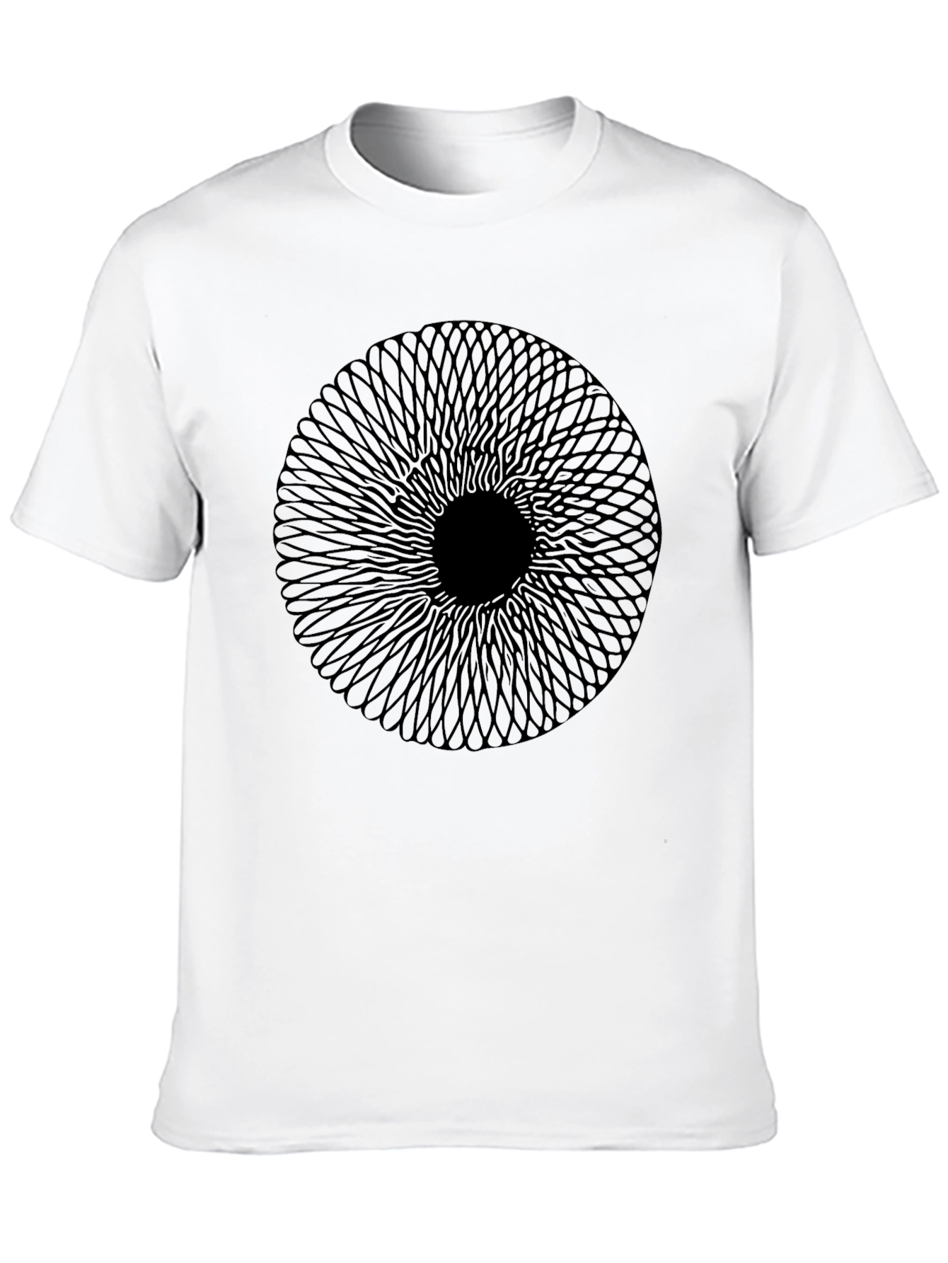 Abstract Circle Graphic Black T-Shirt